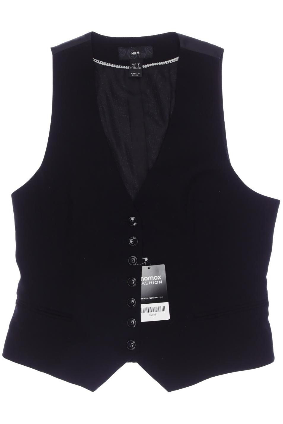 

H&M Damen Weste, schwarz, Gr. 38