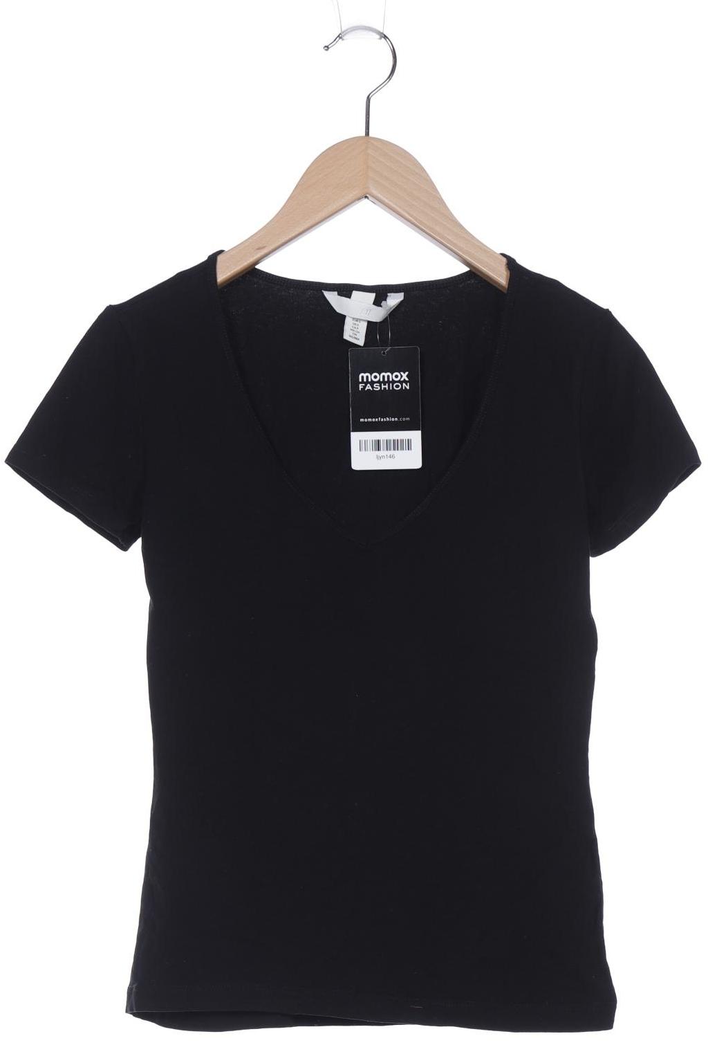 

H&M Damen T-Shirt, schwarz, Gr. 36