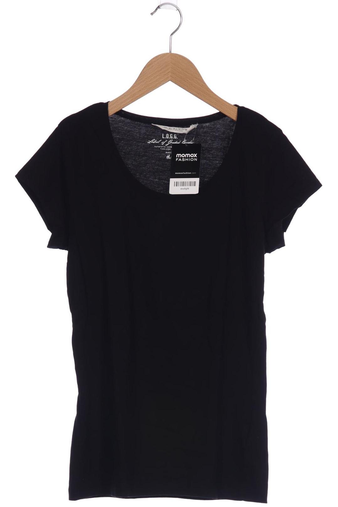 

H&M Damen T-Shirt, schwarz