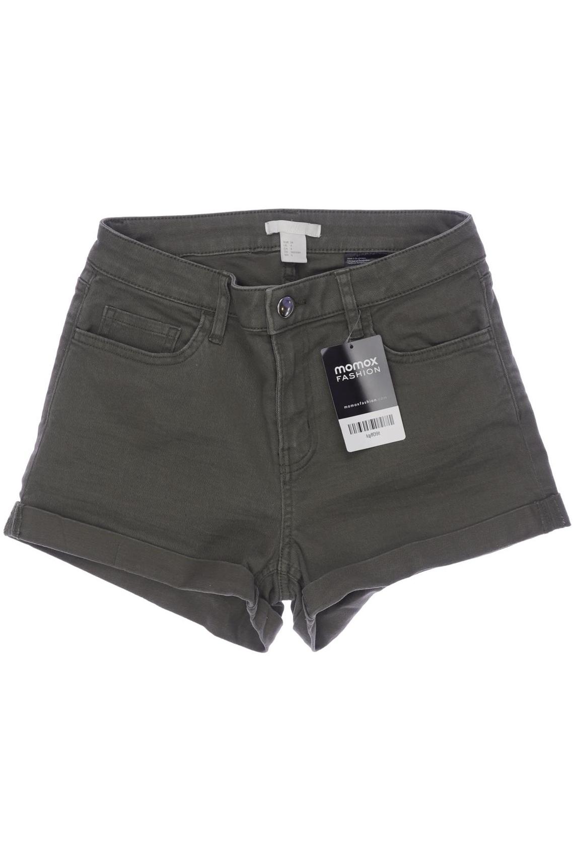 

H&M Damen Shorts, grün, Gr. 34