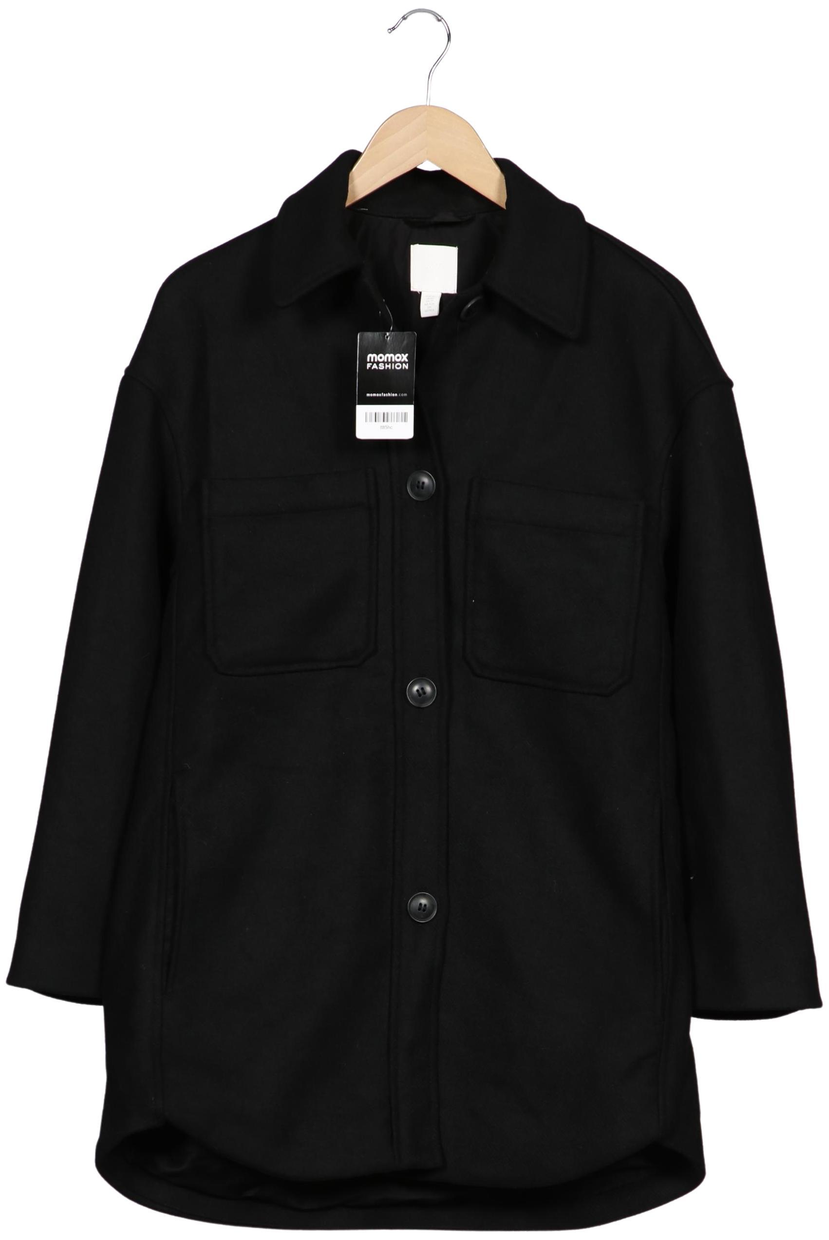 

H&M Damen Mantel, schwarz, Gr. 34