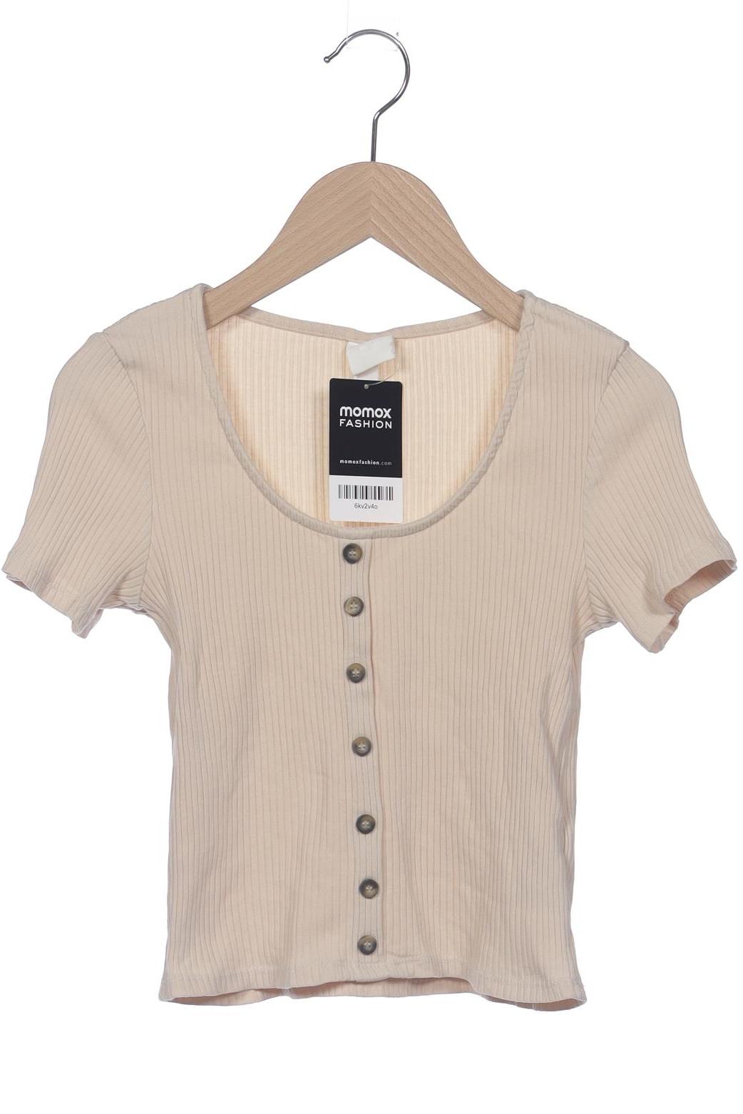 

H&M Damen T-Shirt, beige, Gr. 34