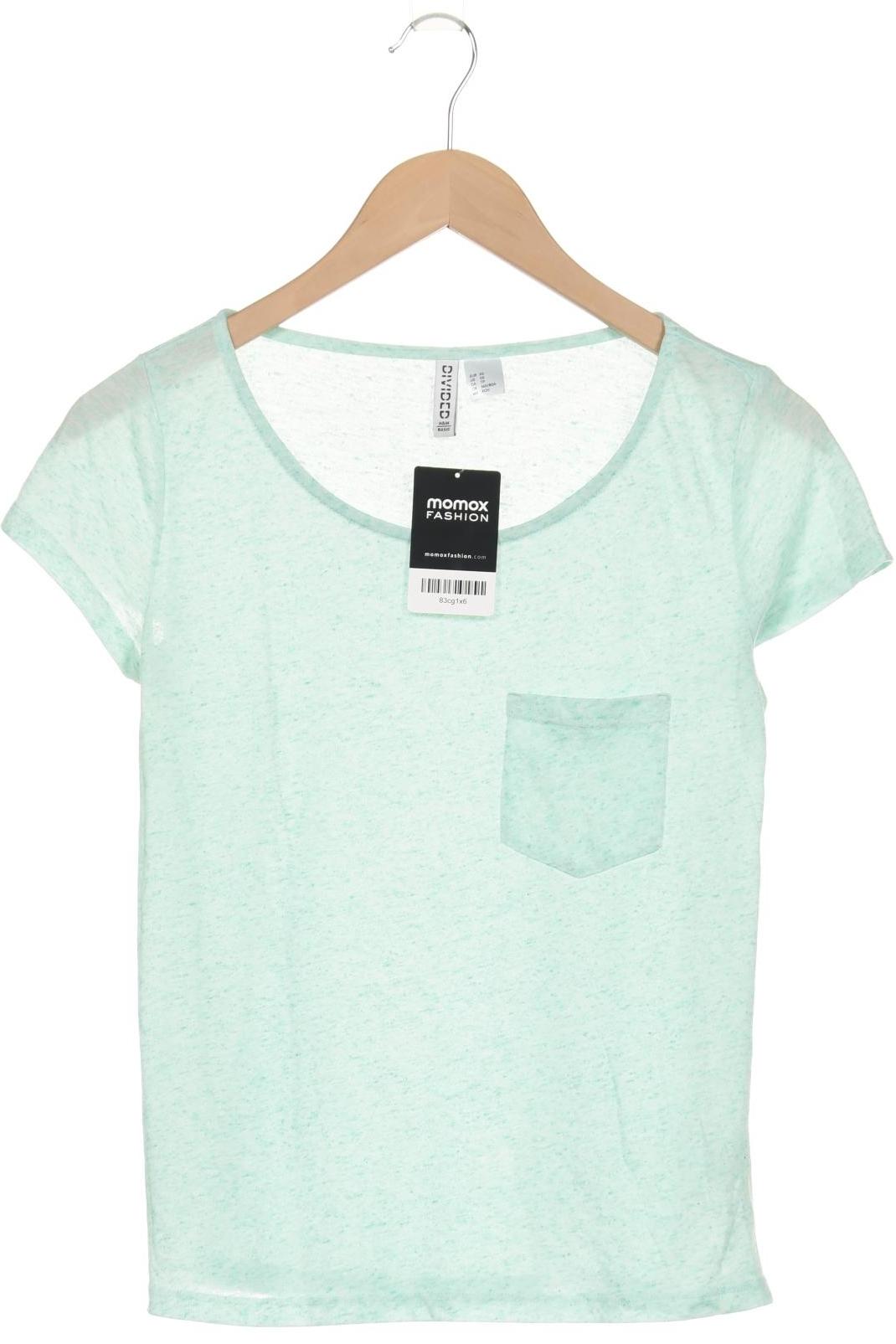 

H&M Damen T-Shirt, türkis, Gr. 34