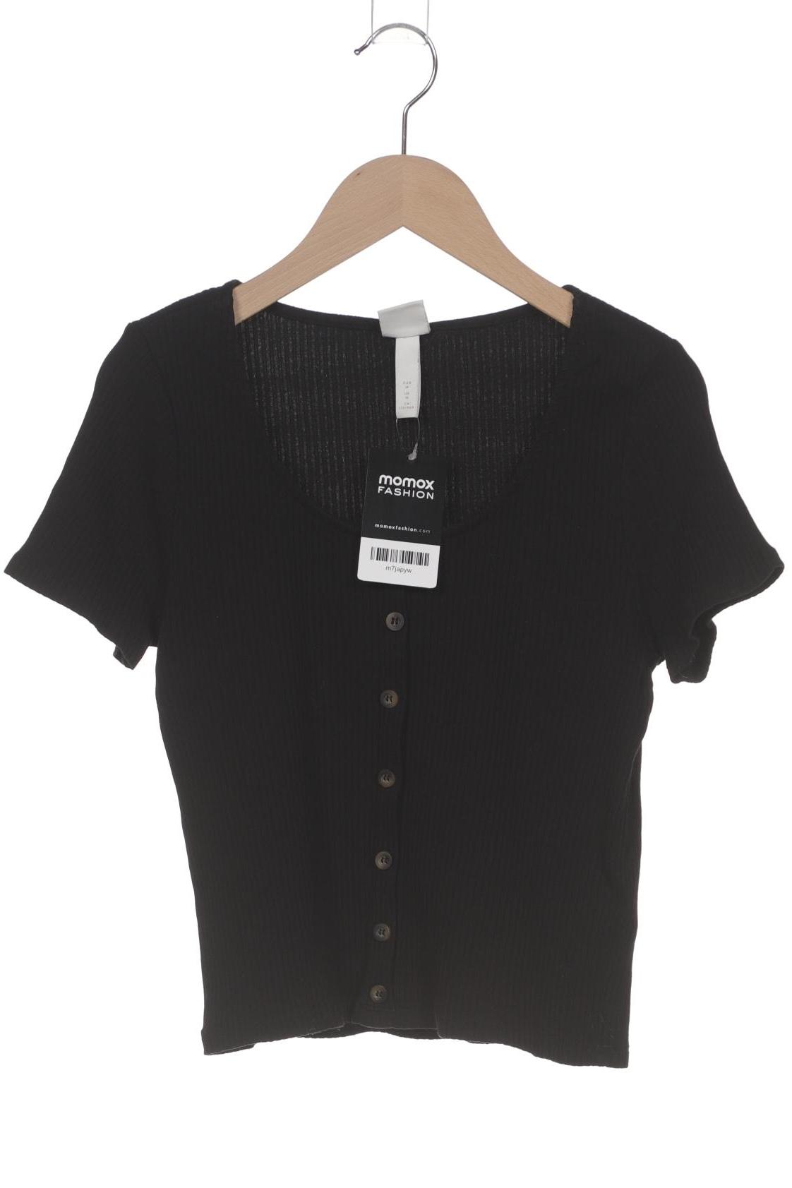 

H&M Damen T-Shirt, schwarz, Gr. 38
