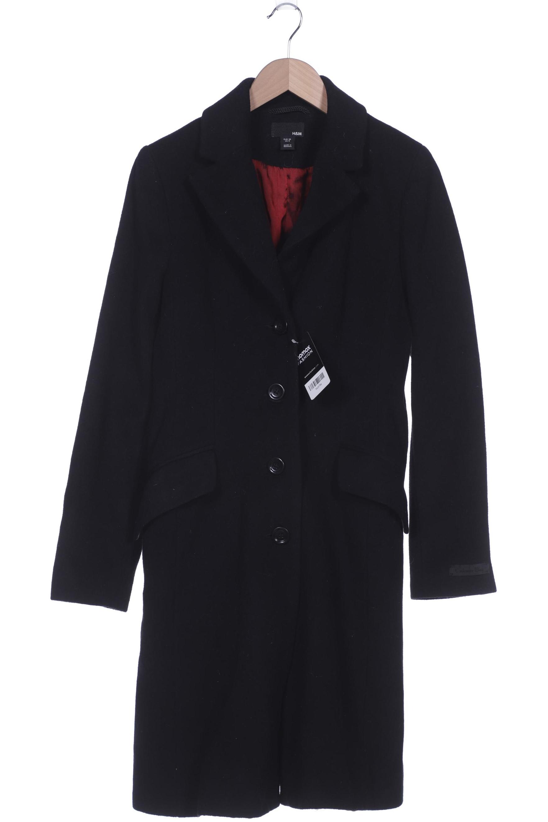 

H&M Damen Mantel, schwarz, Gr. 38