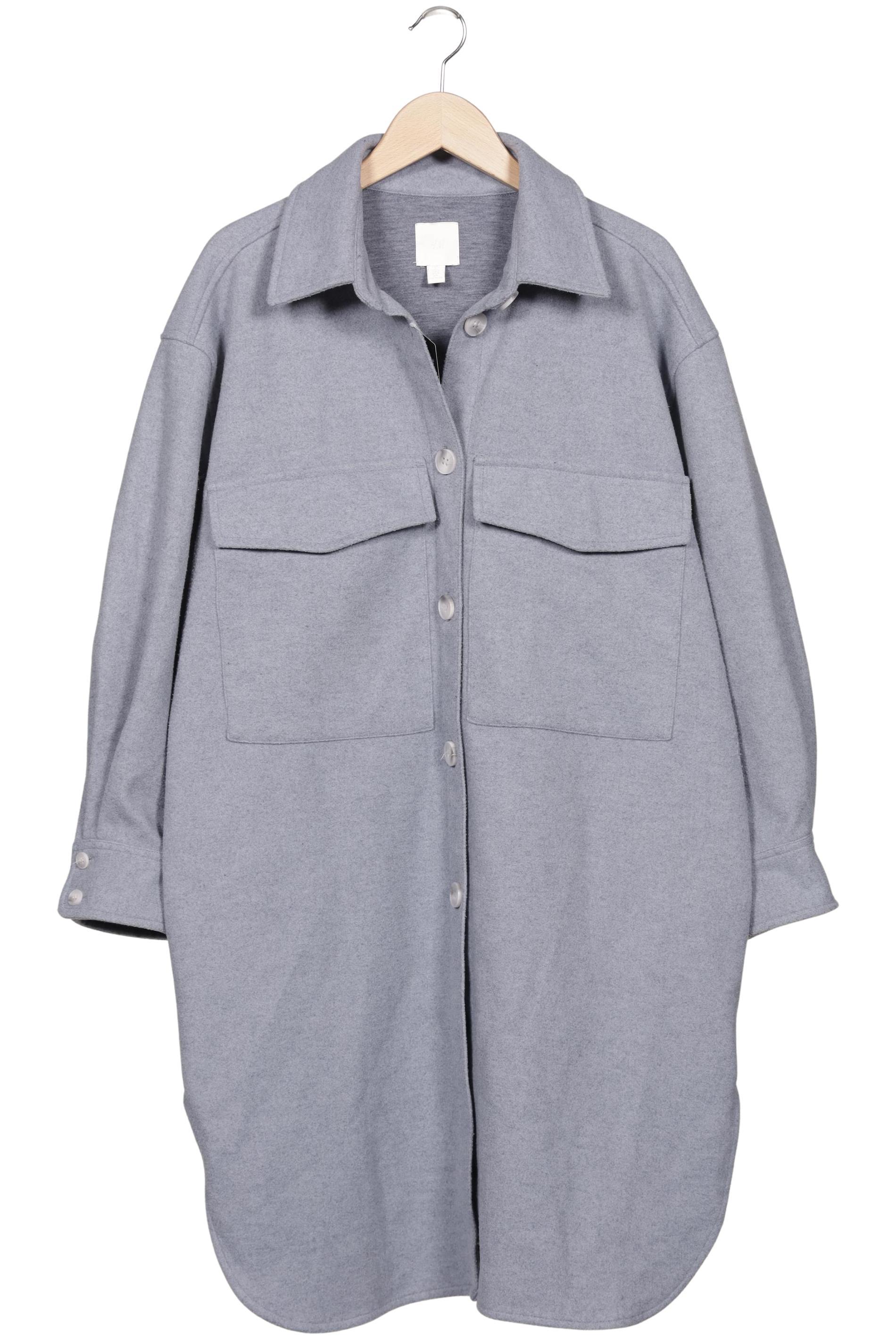 

H&M Damen Mantel, grau, Gr. 42