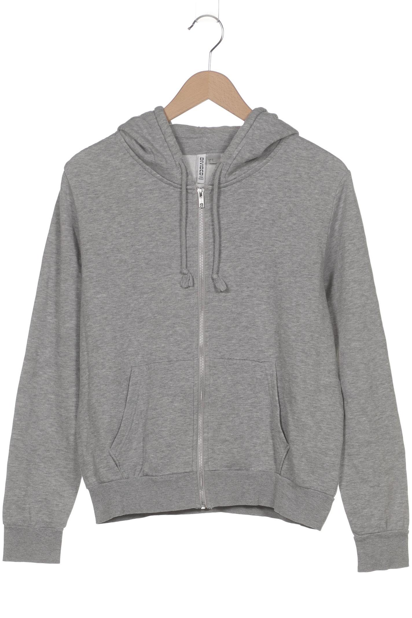 

H&M Damen Kapuzenpullover, grau, Gr. 38