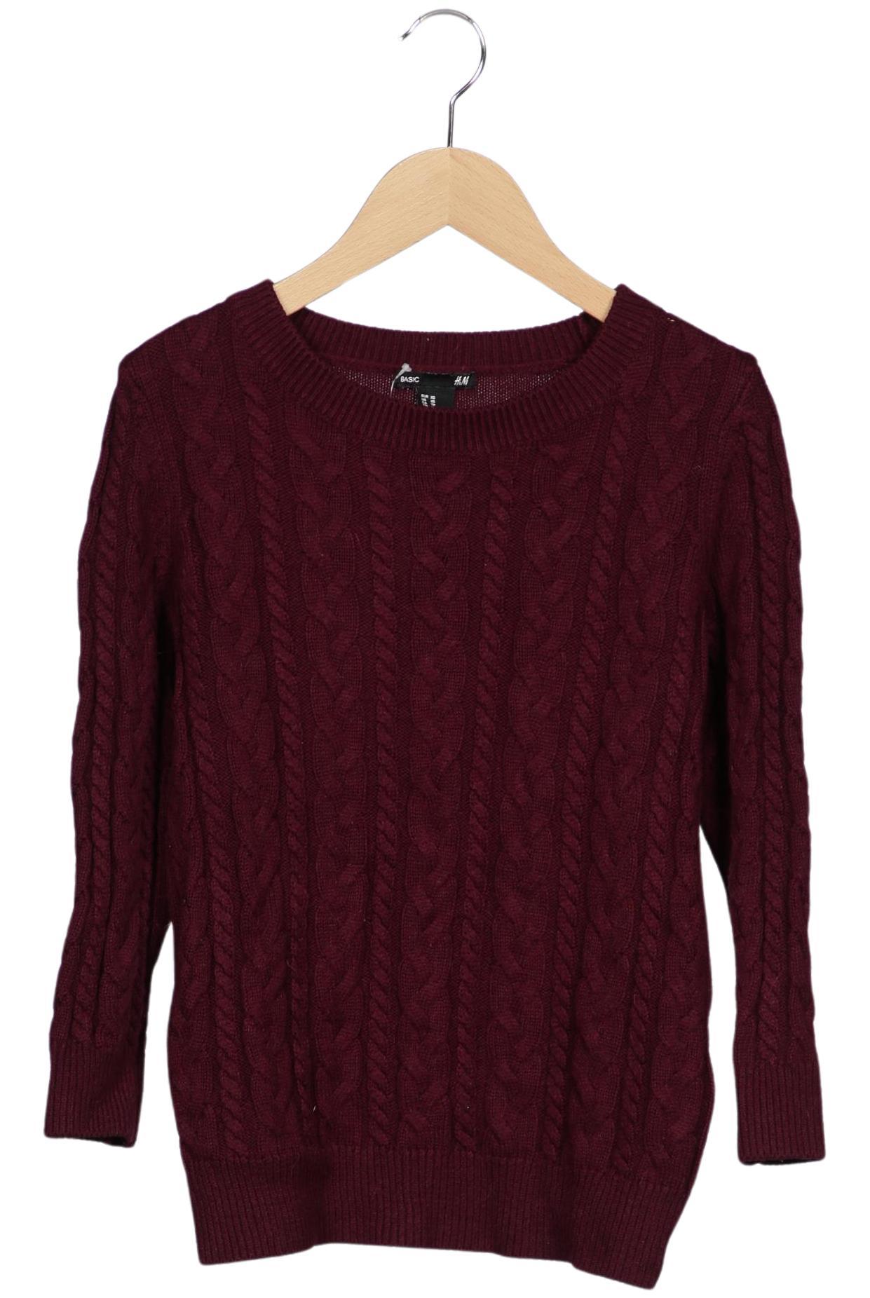 

H&M Damen Pullover, bordeaux, Gr. 34