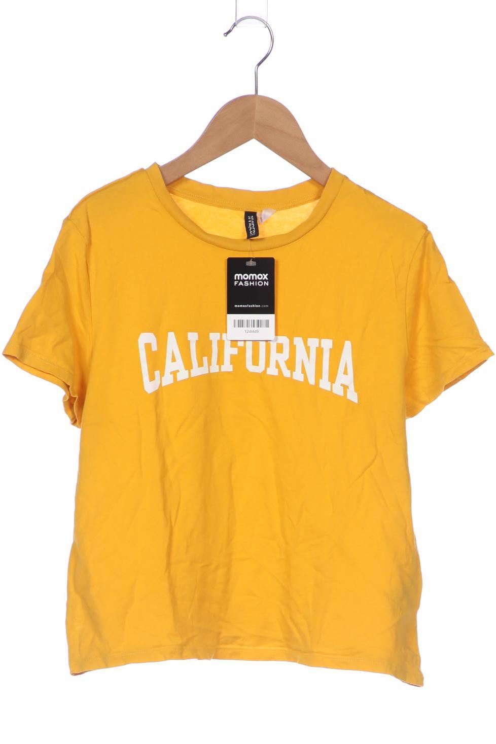 

H&M Damen T-Shirt, gelb, Gr. 38
