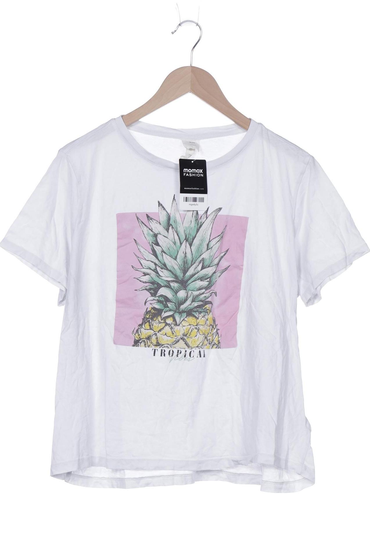

H&M Damen T-Shirt, weiß, Gr. 44