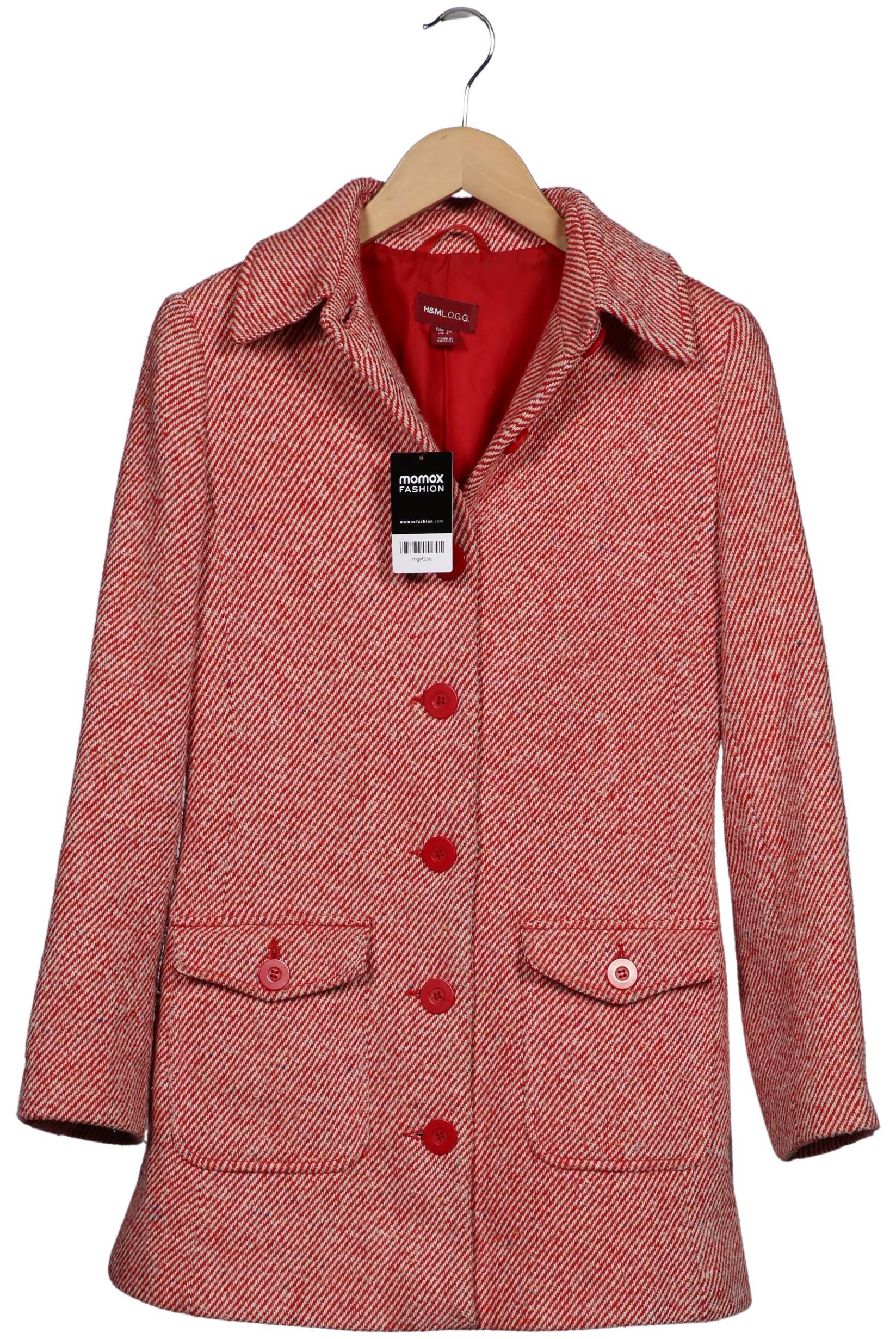 

H&M Damen Mantel, rot, Gr. 38