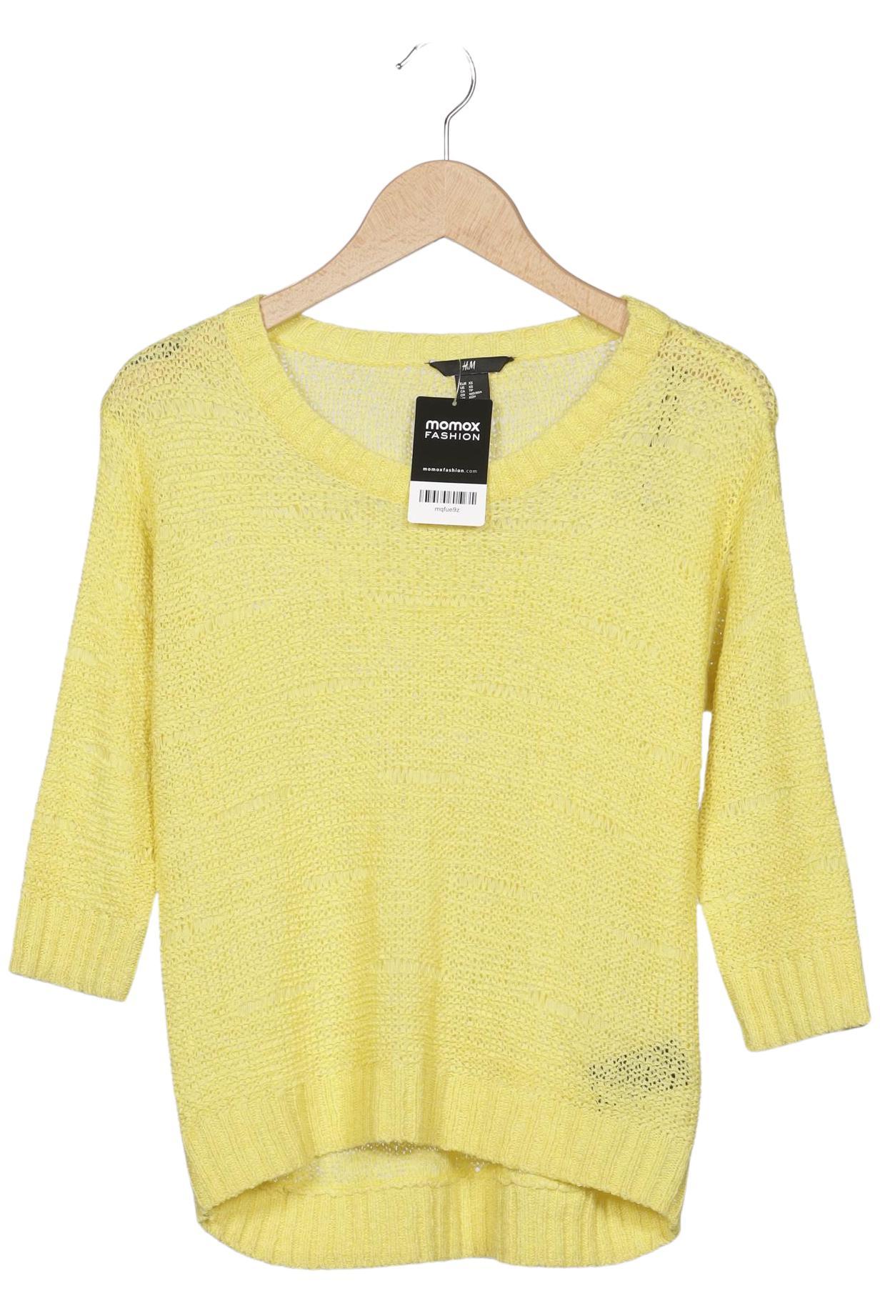 

H&M Damen Pullover, gelb, Gr. 34