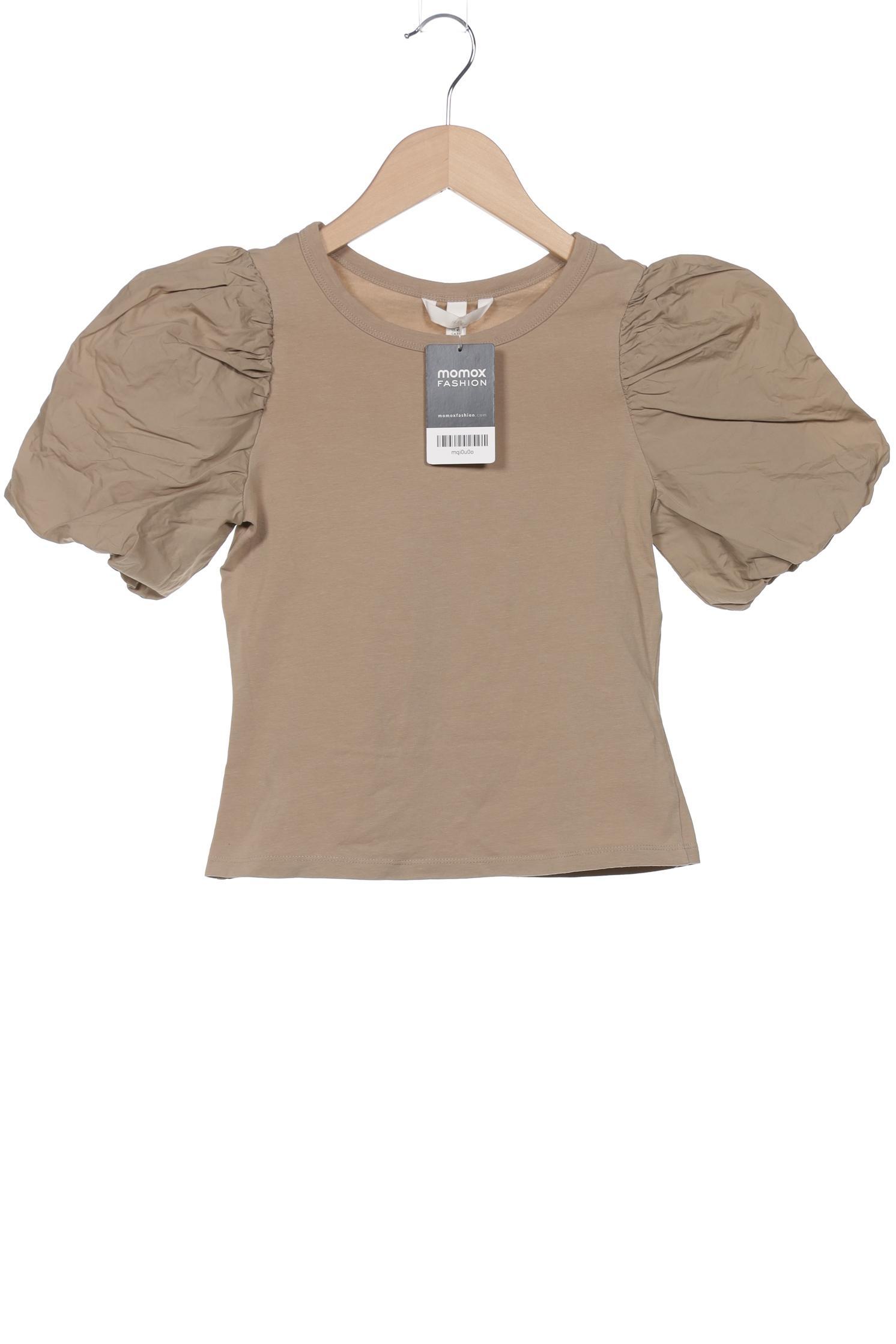 

H&M Damen T-Shirt, beige, Gr. 34