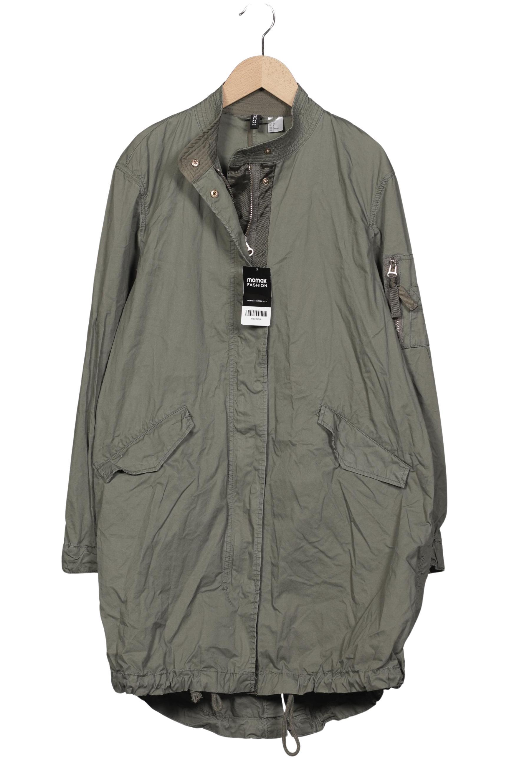 

H&M Damen Mantel, grün, Gr. 38