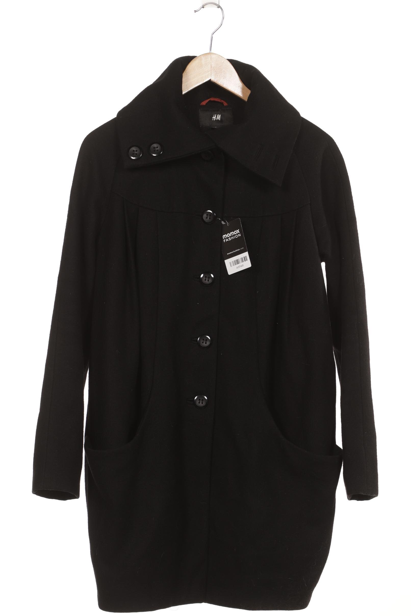 

H&M Damen Mantel, schwarz, Gr. 36