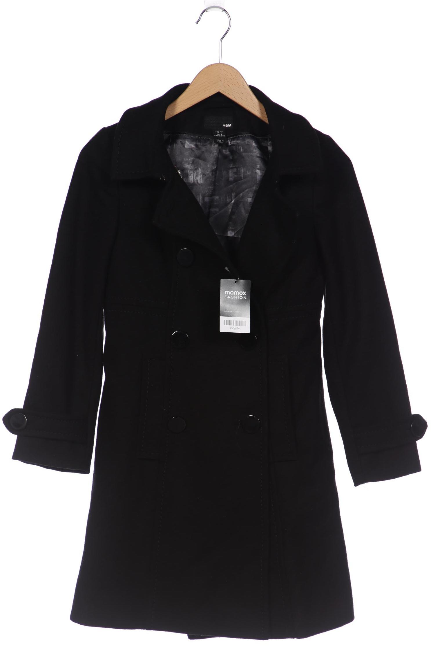 

H&M Damen Mantel, schwarz