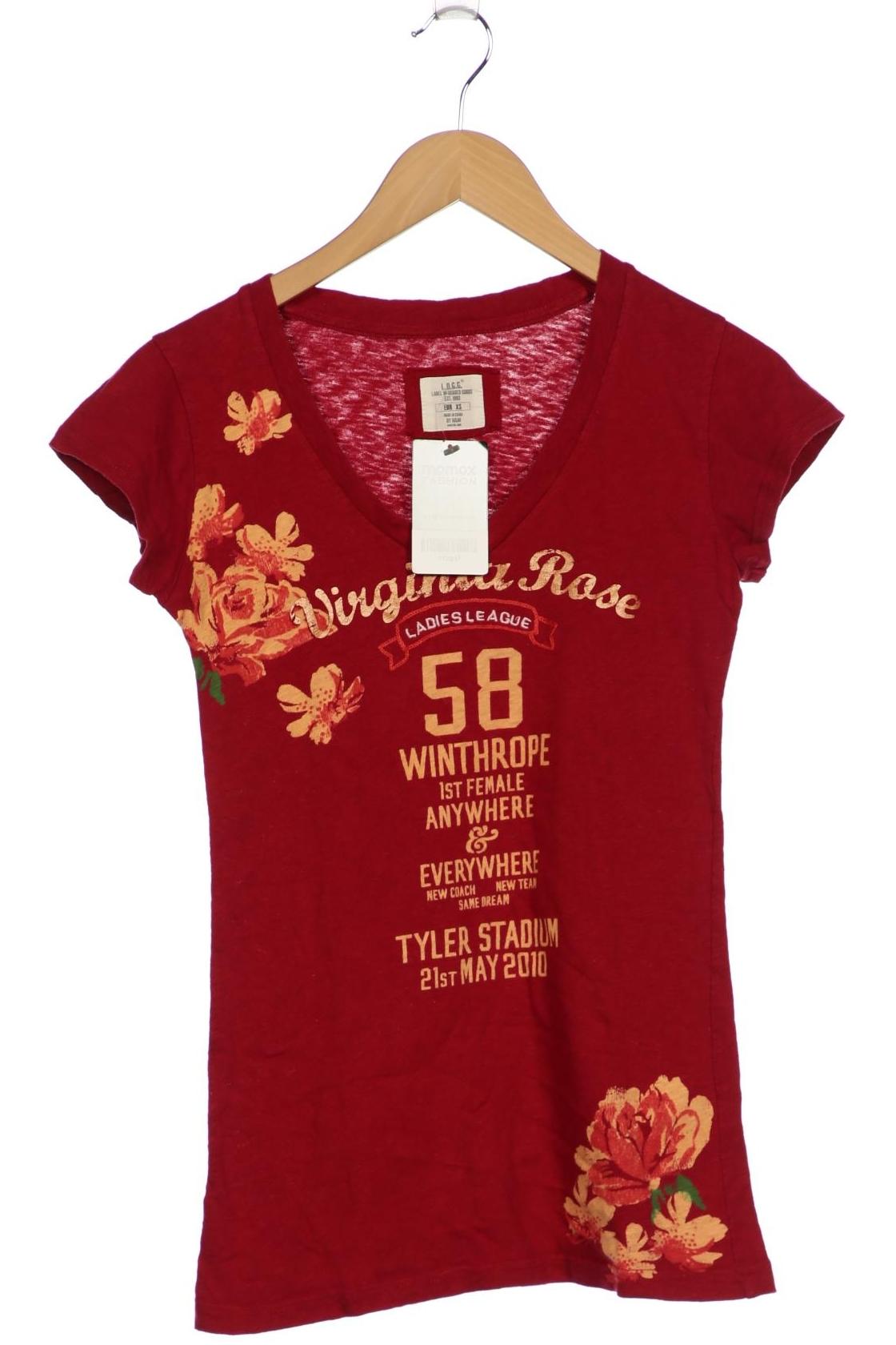 

H&M Damen T-Shirt, rot, Gr. 34