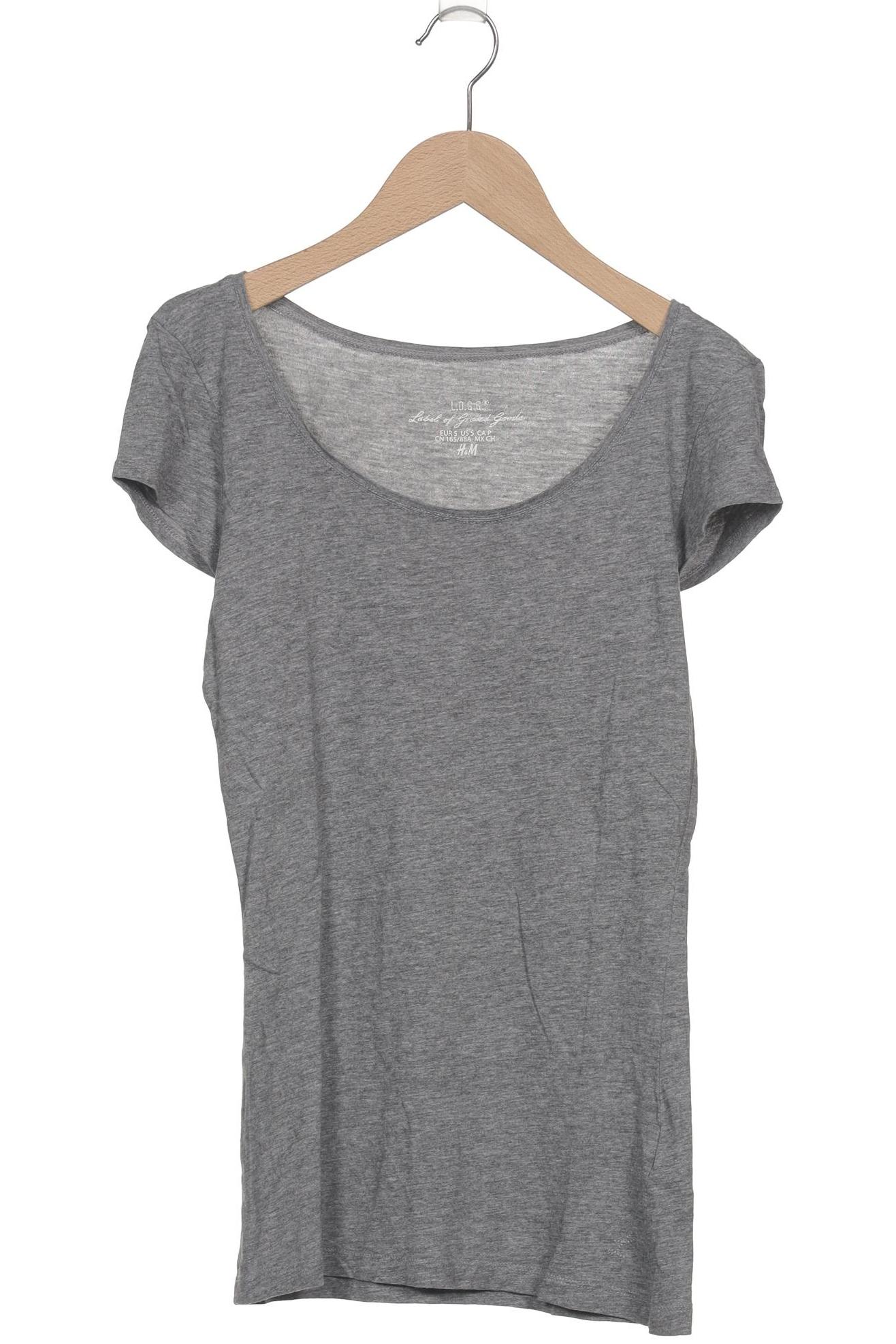 

H&M Damen T-Shirt, grau, Gr. 36