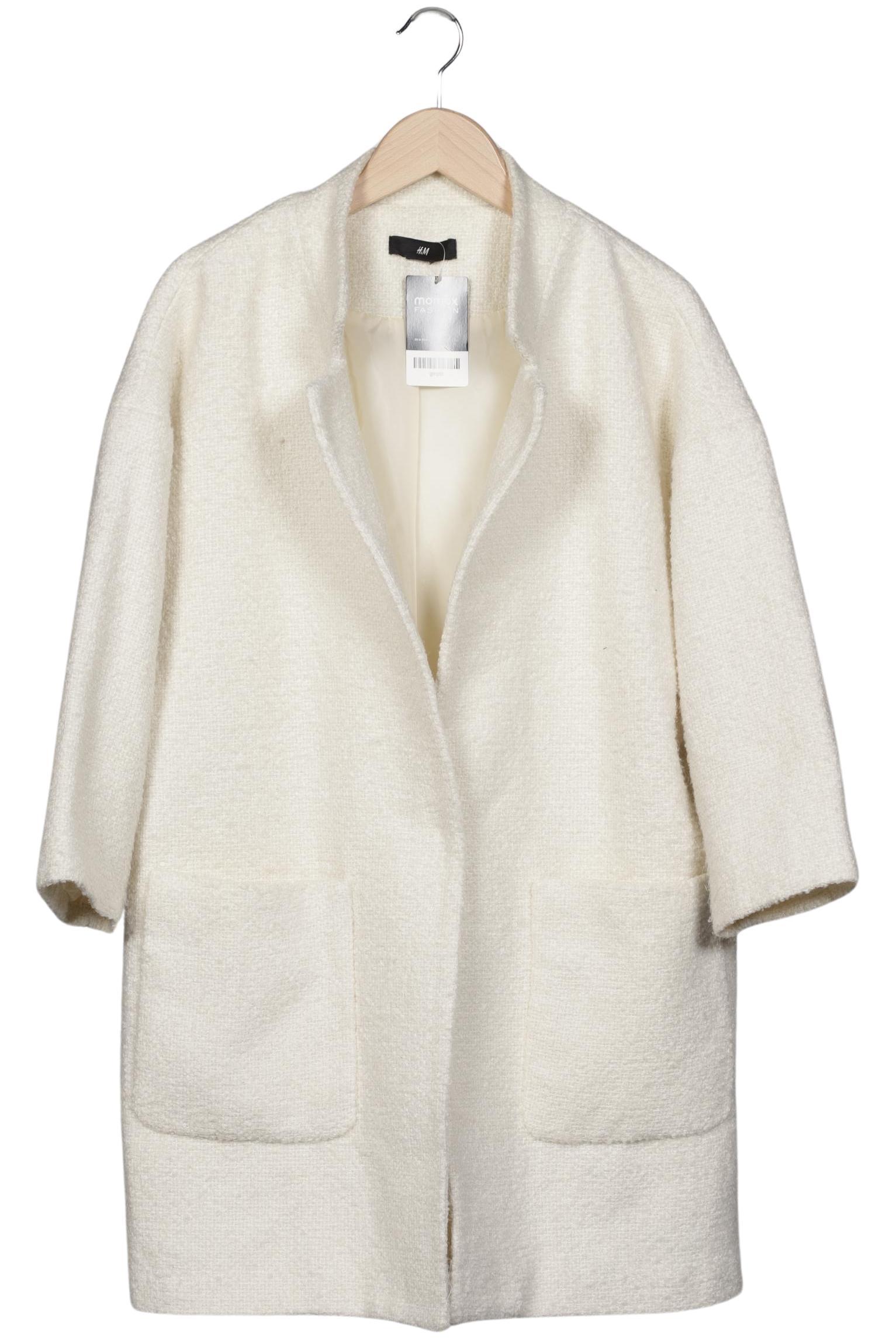 

H&M Damen Mantel, cremeweiß, Gr. 46
