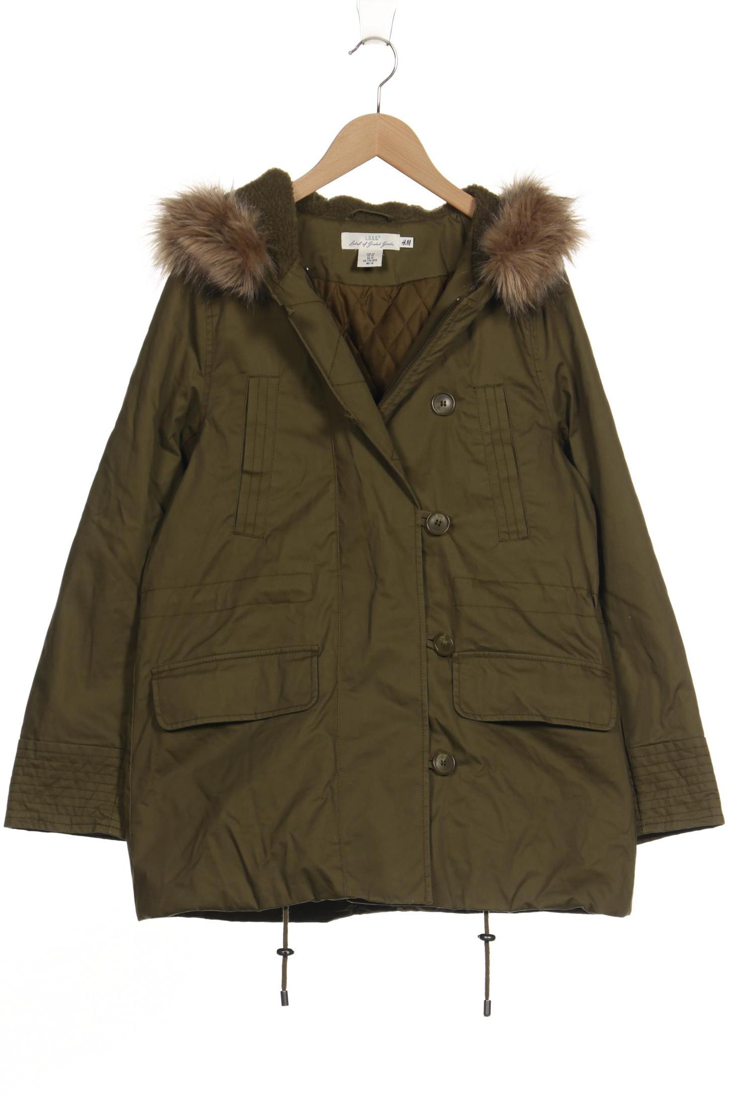 

H&M Damen Mantel, grün, Gr. 40