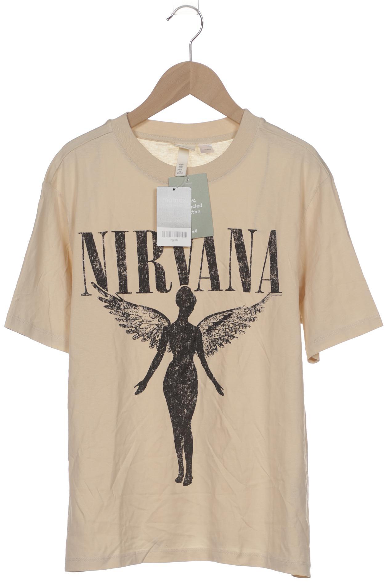 

H&M Damen T-Shirt, beige, Gr. 38