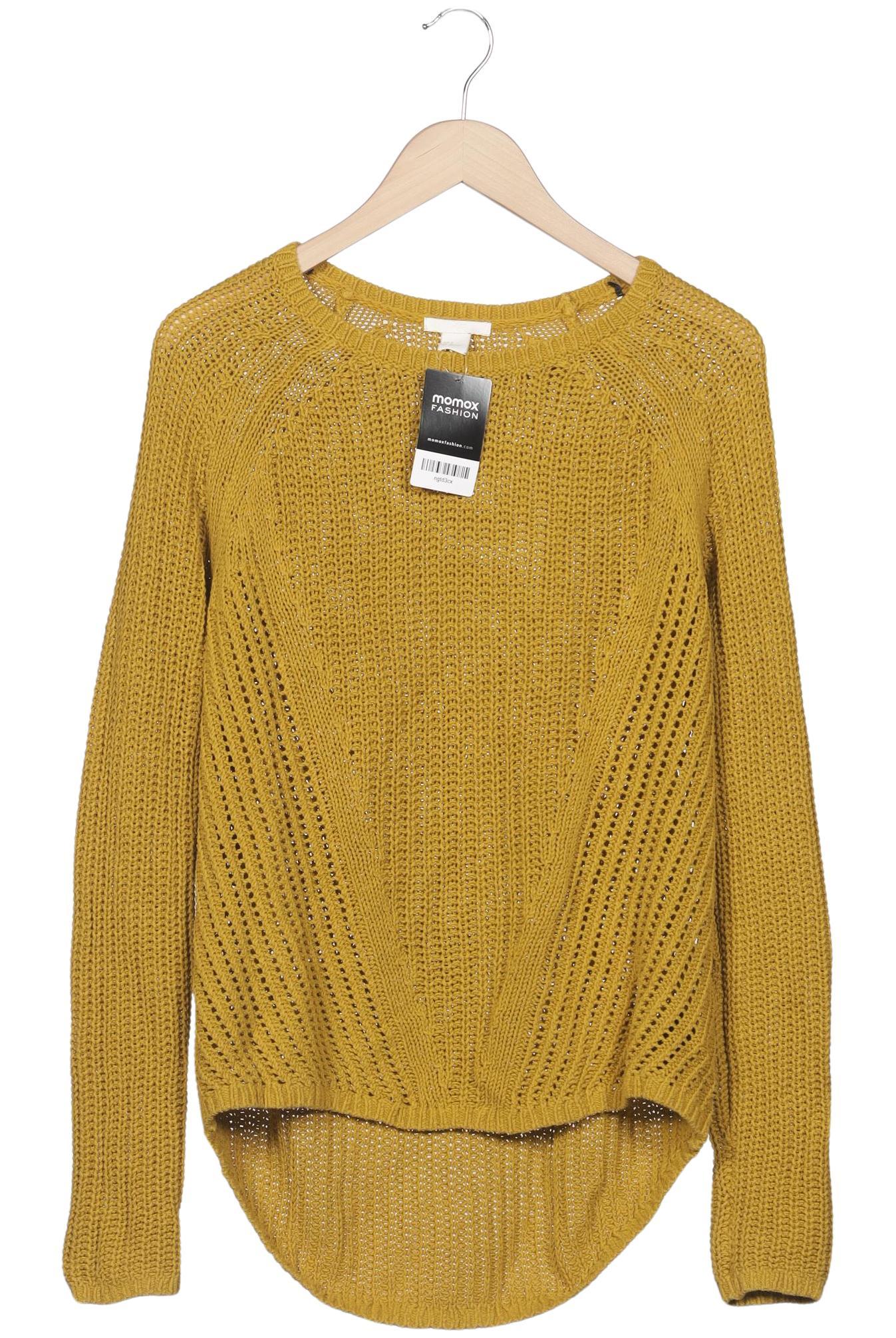 

H&M Damen Pullover, gelb, Gr. 36