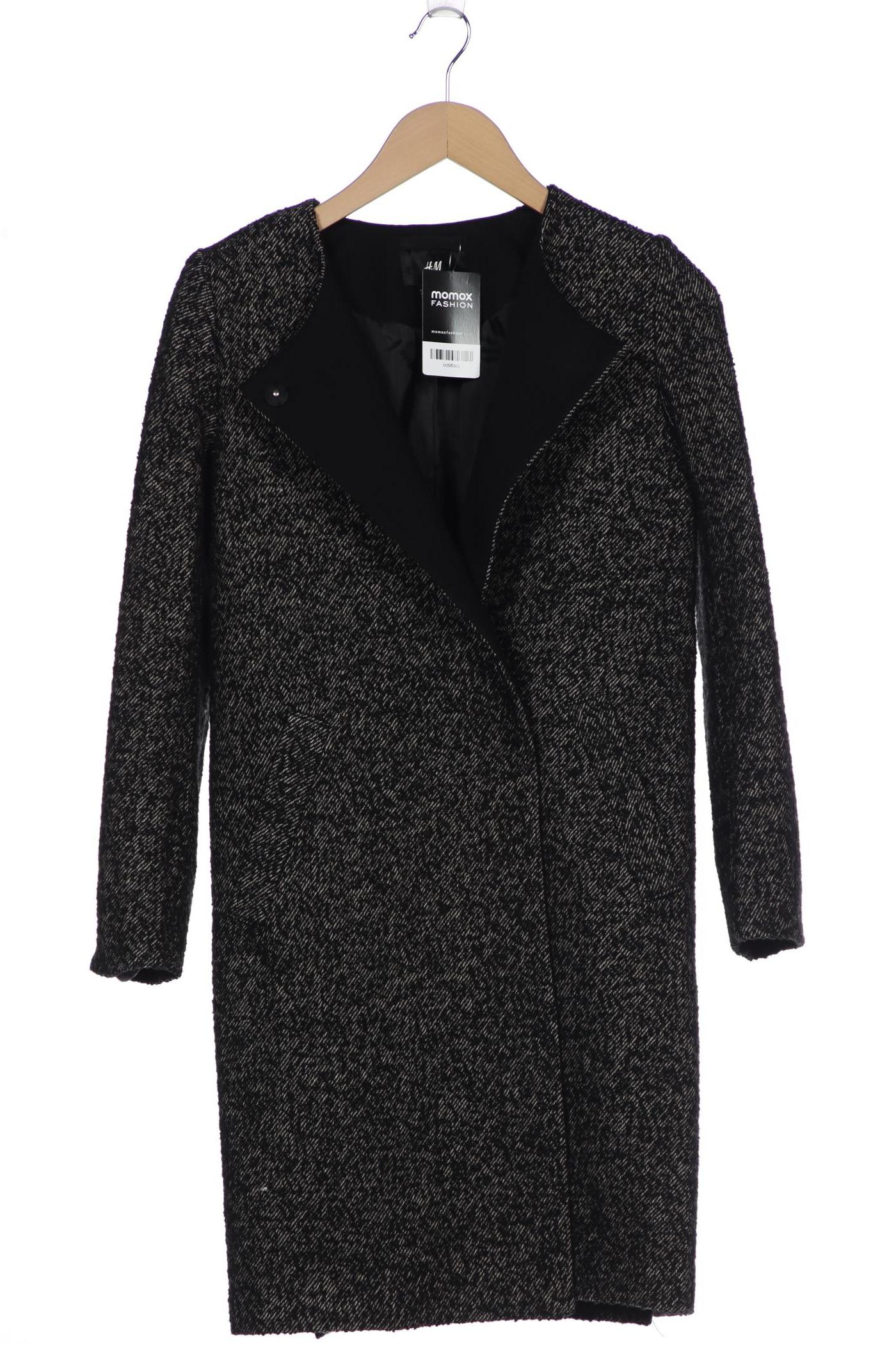

H&M Damen Mantel, schwarz, Gr. 34