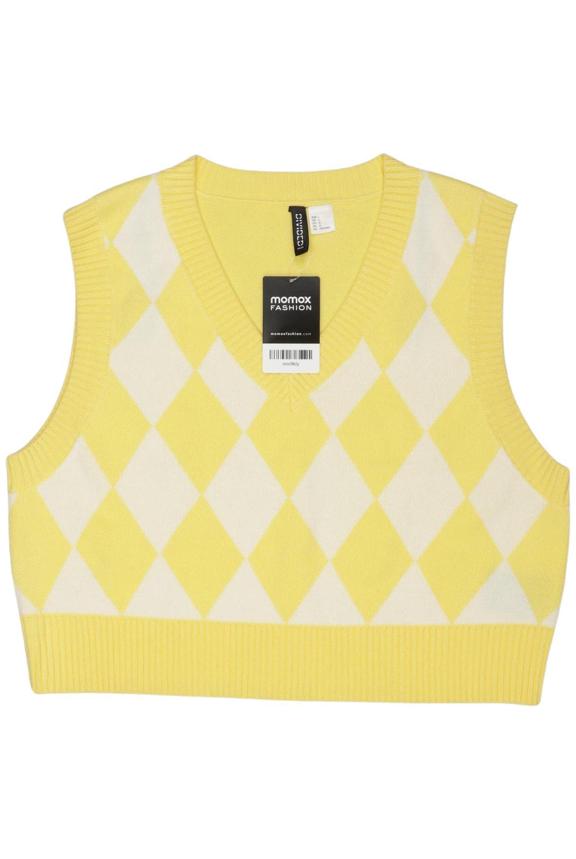 

H&M Damen Pullover, gelb, Gr. 42