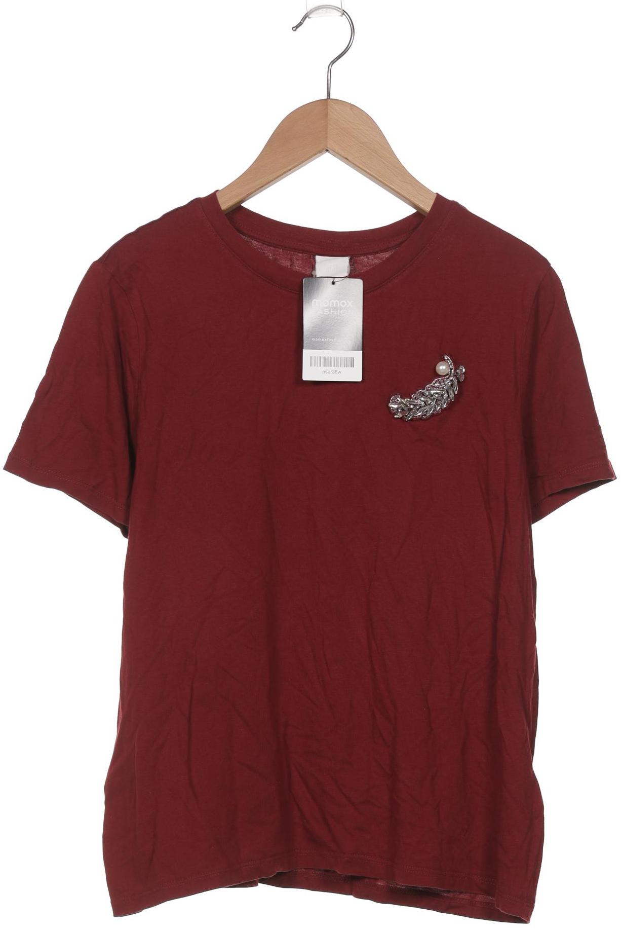 

H&M Damen T-Shirt, bordeaux, Gr. 38