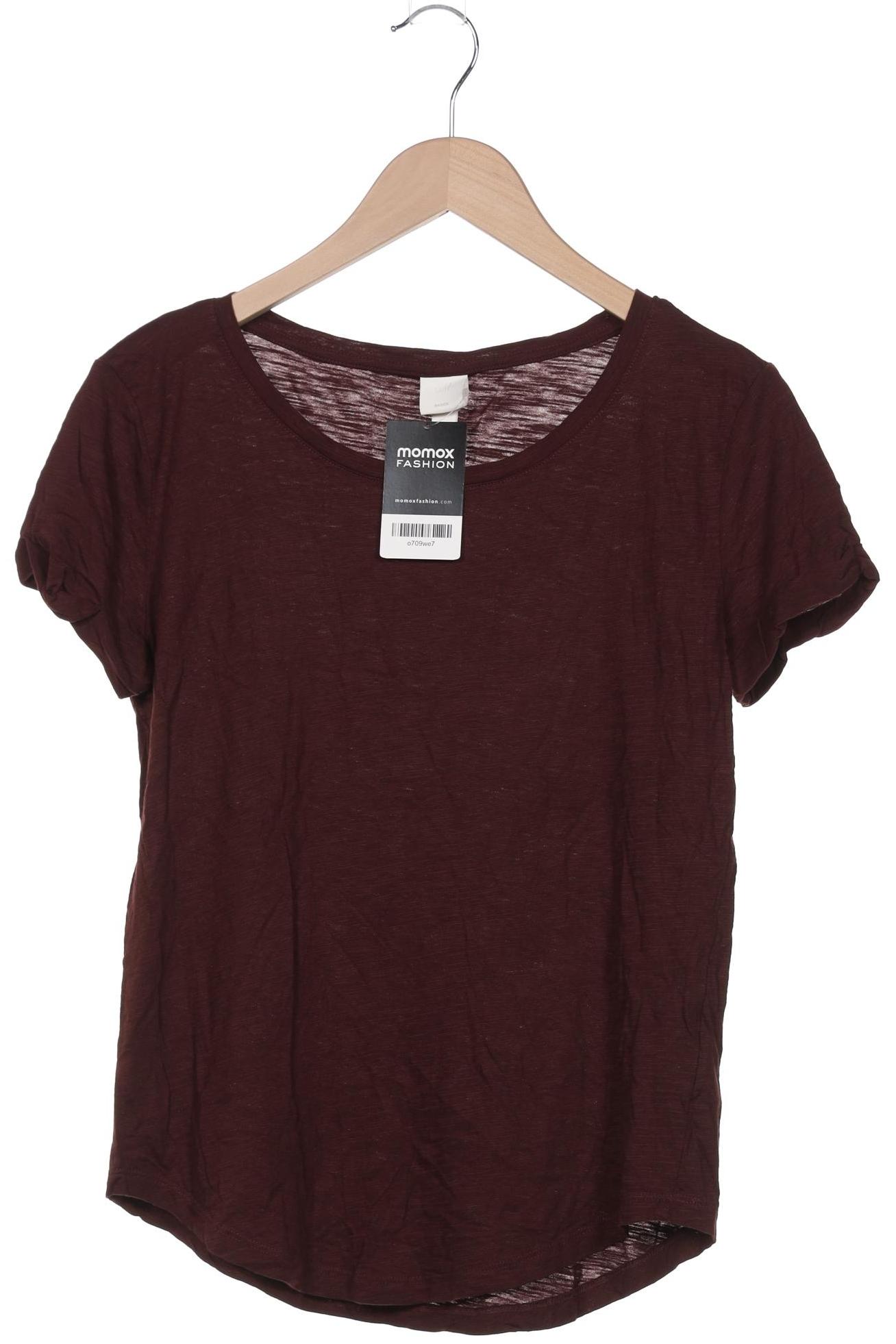 

H&M Damen T-Shirt, bordeaux, Gr. 36