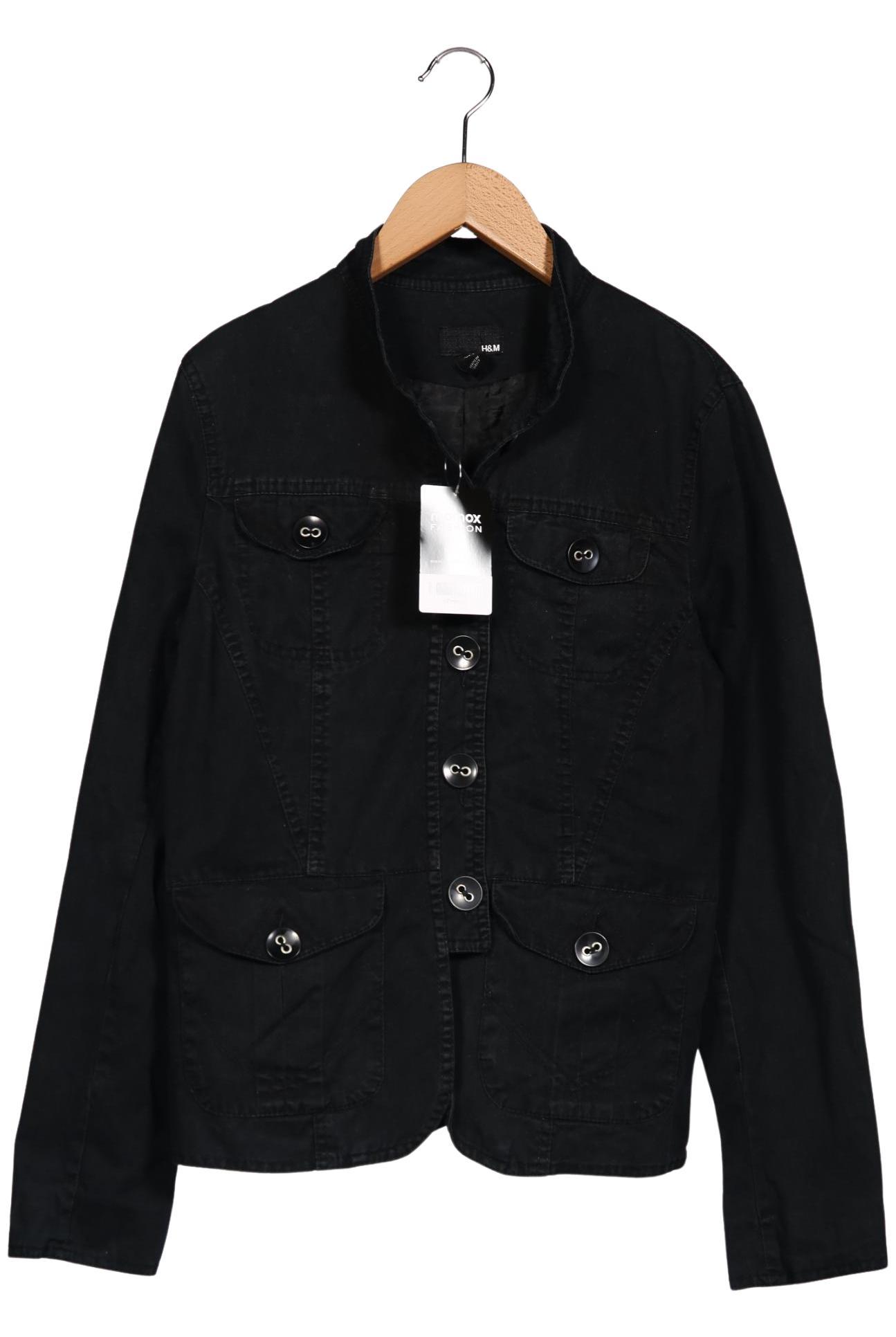

H&M Damen Jacke, schwarz, Gr. 38
