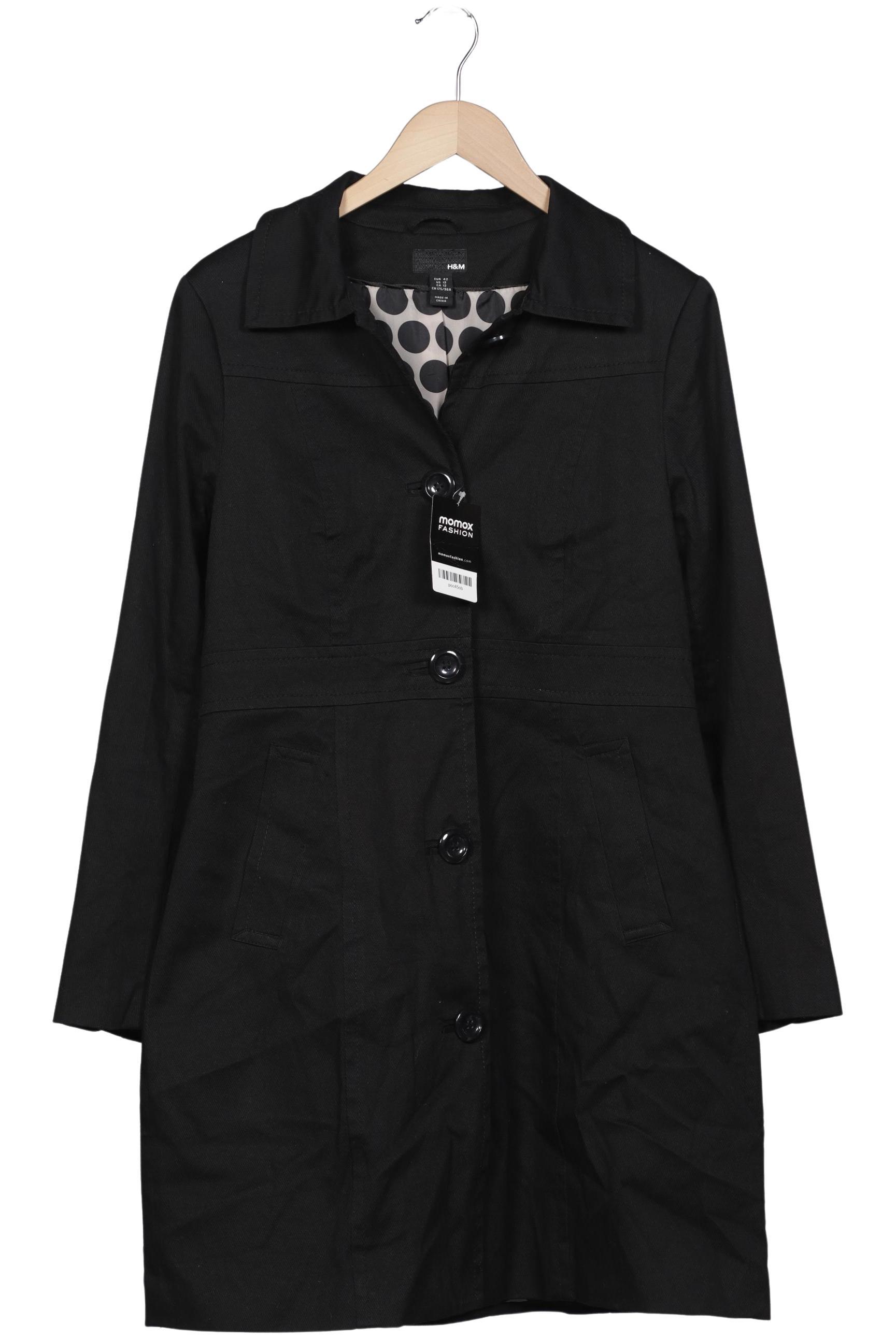 

H&M Damen Mantel, schwarz, Gr. 42
