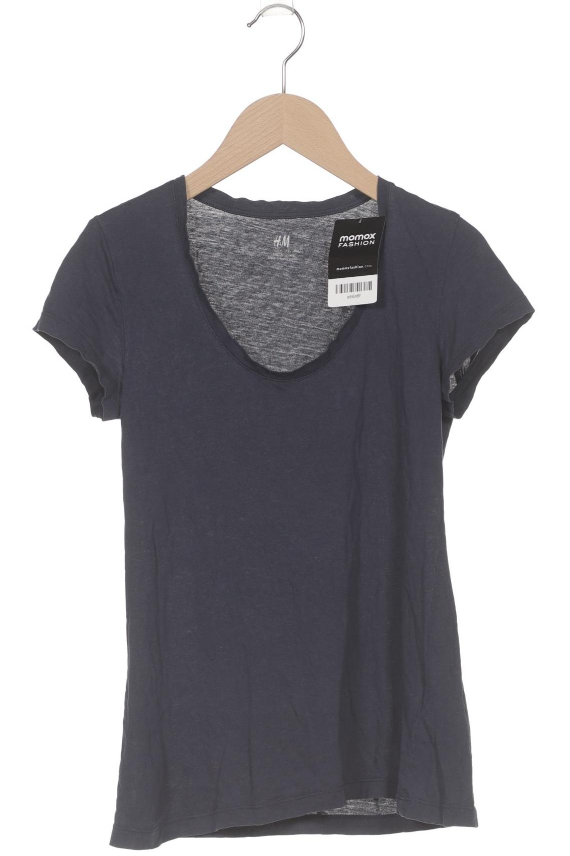 

H&M Damen T-Shirt, marineblau, Gr. 34