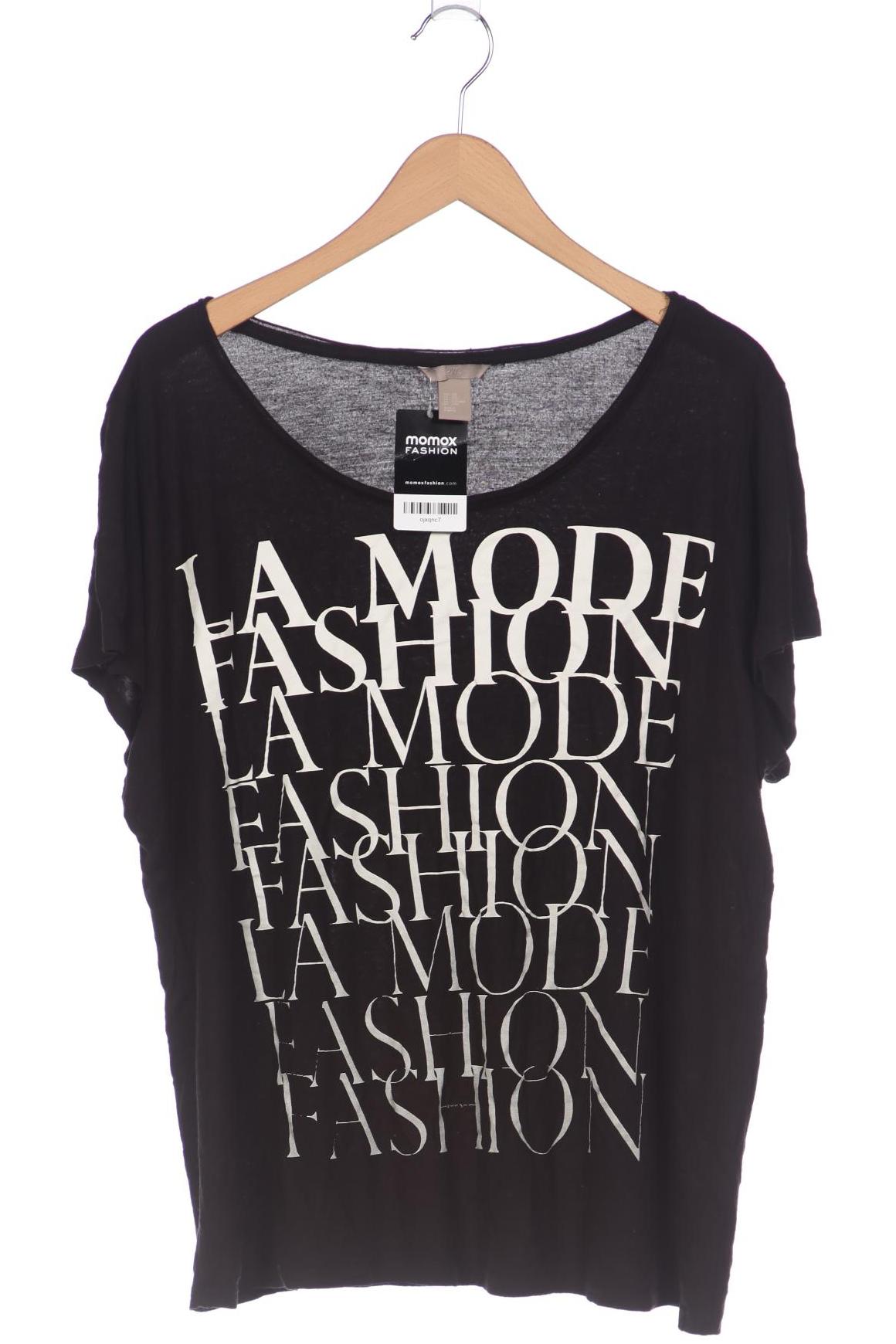 

H&M Damen T-Shirt, schwarz, Gr. 46