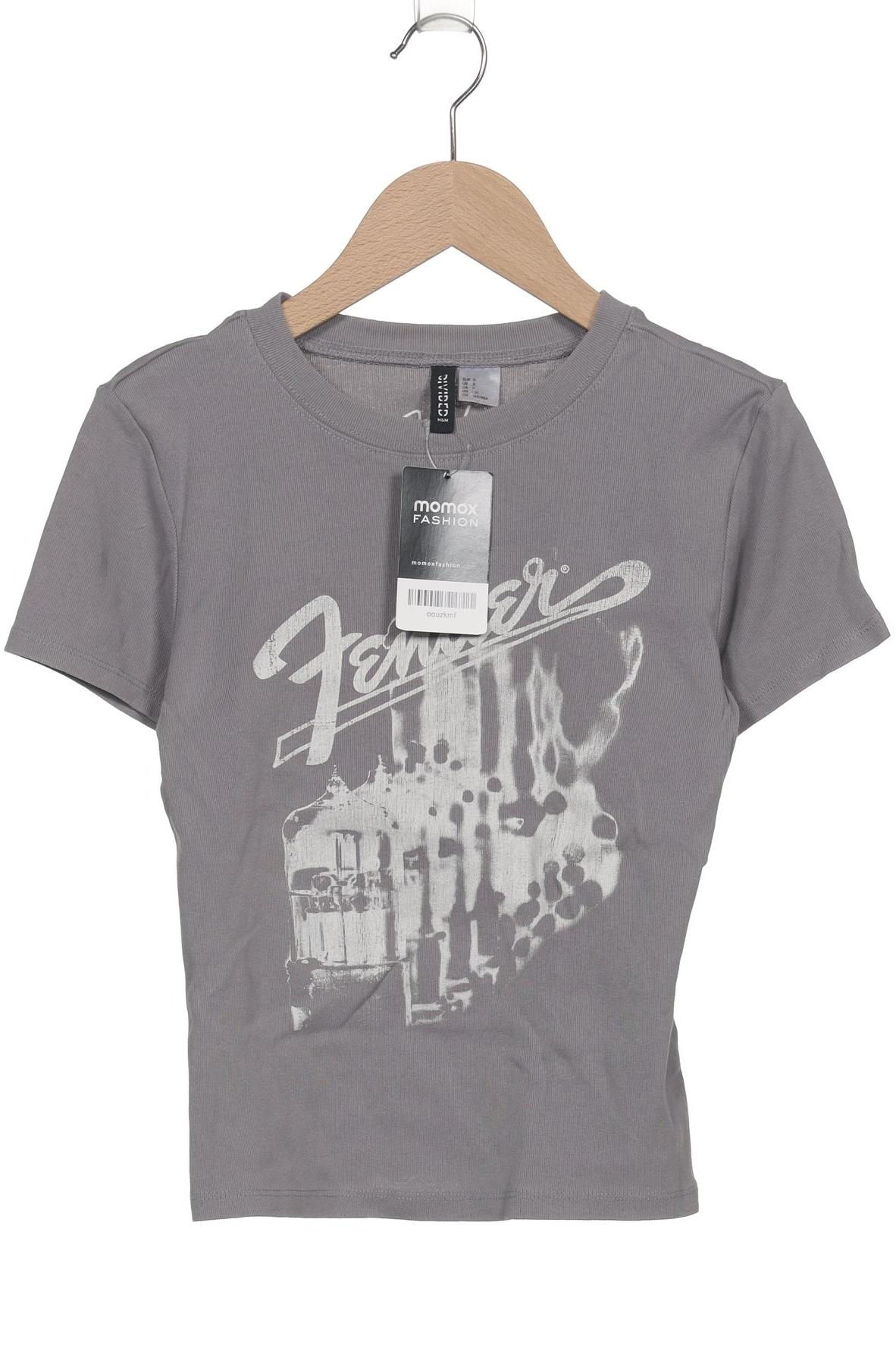 

H&M Damen T-Shirt, grau, Gr. 36