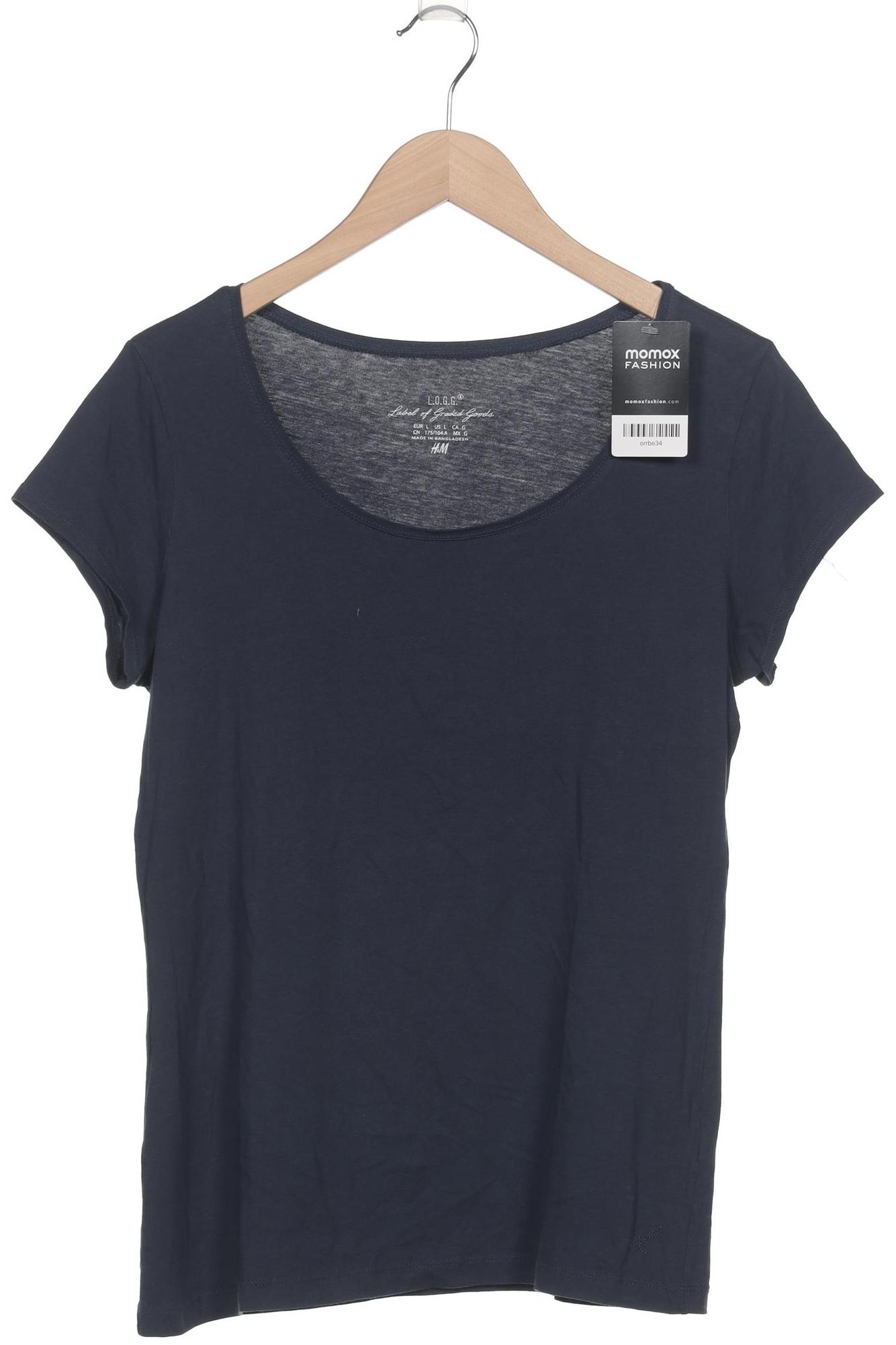 

H&M Damen T-Shirt, marineblau, Gr. 42