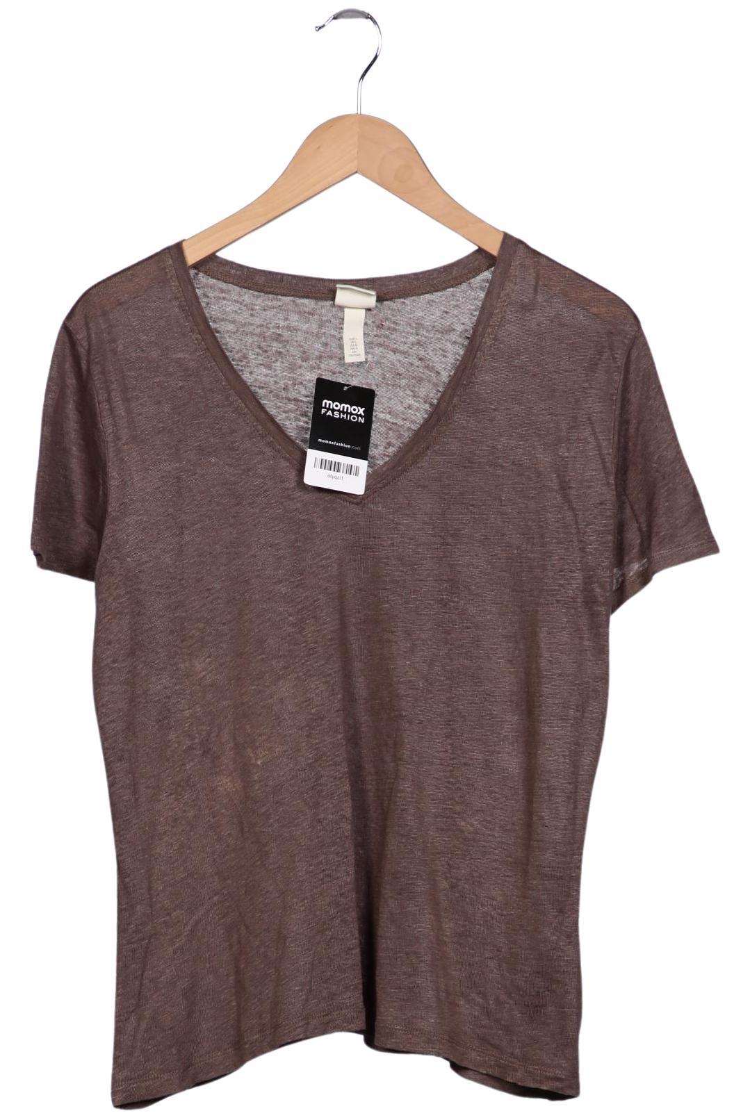 

H&M Damen T-Shirt, braun, Gr. 42