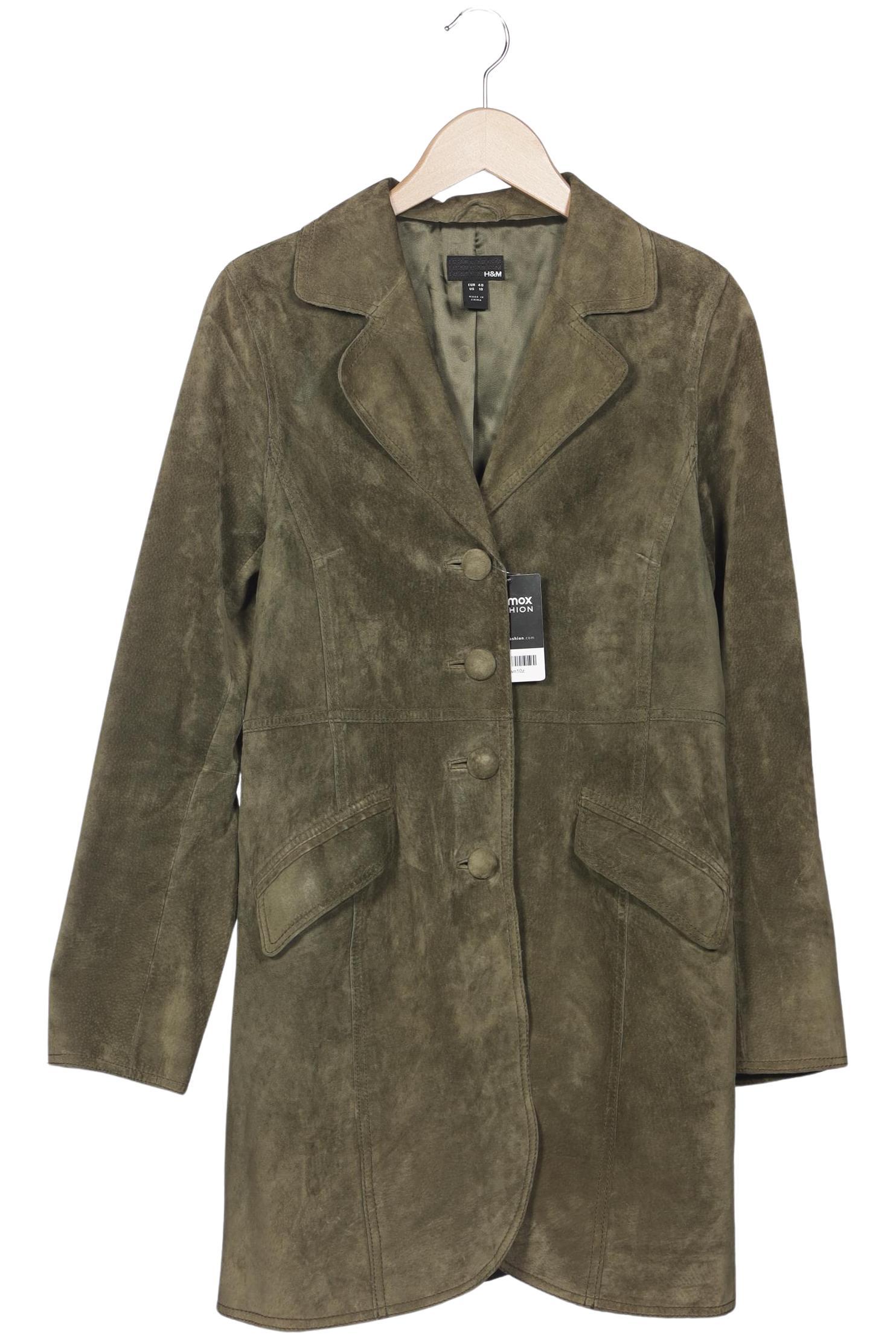 

H&M Damen Mantel, grün, Gr. 40