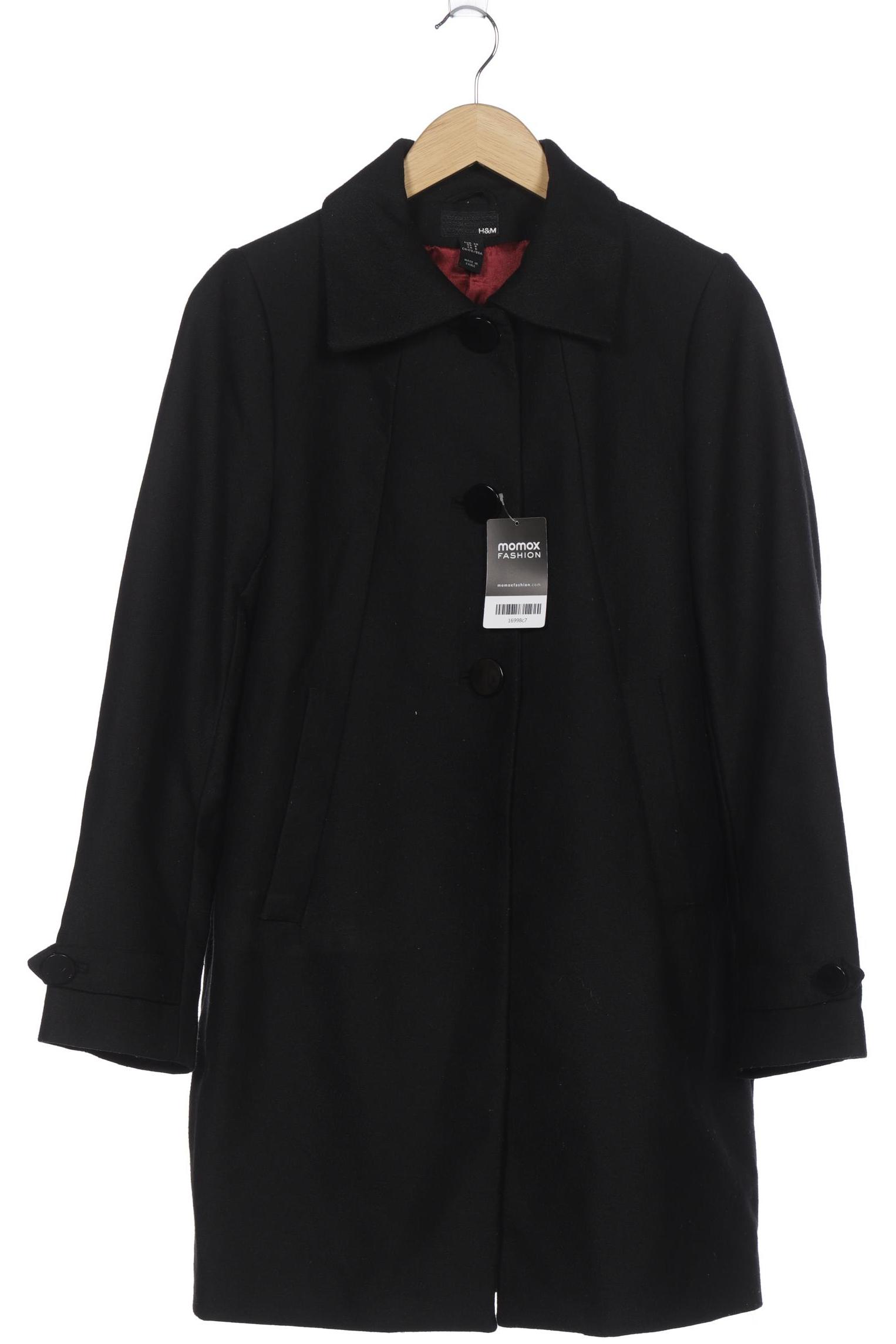 

H&M Damen Mantel, schwarz, Gr. 38