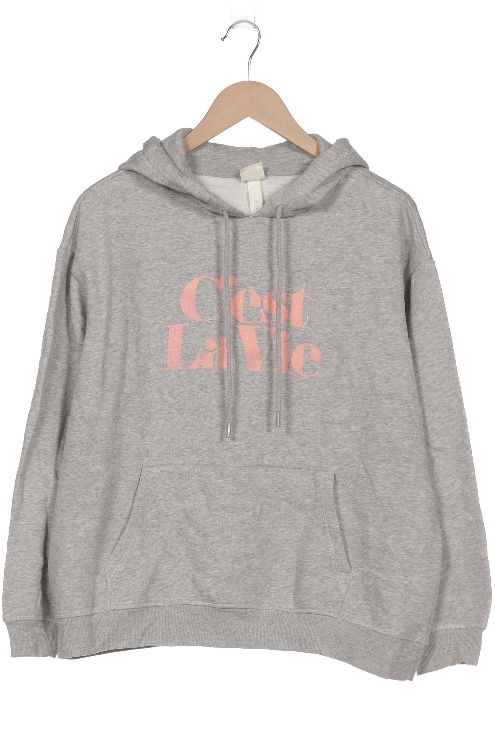 

H&M Damen Kapuzenpullover, grau, Gr. 38