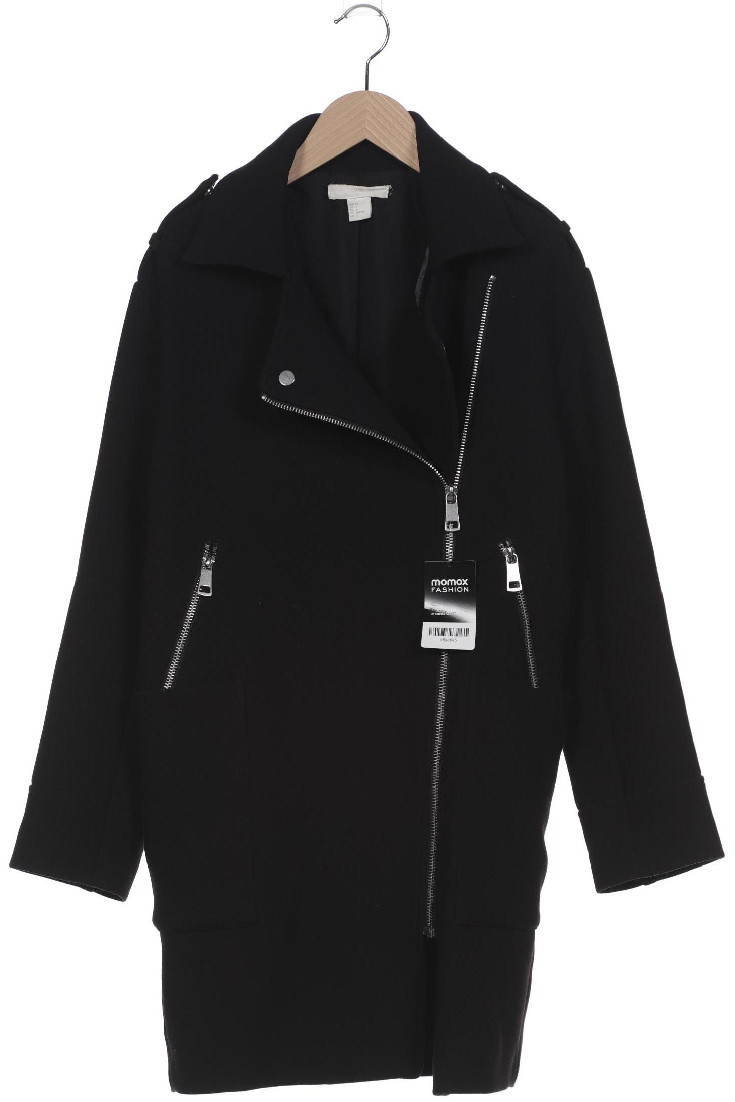 

H&M Damen Mantel, schwarz, Gr. 32