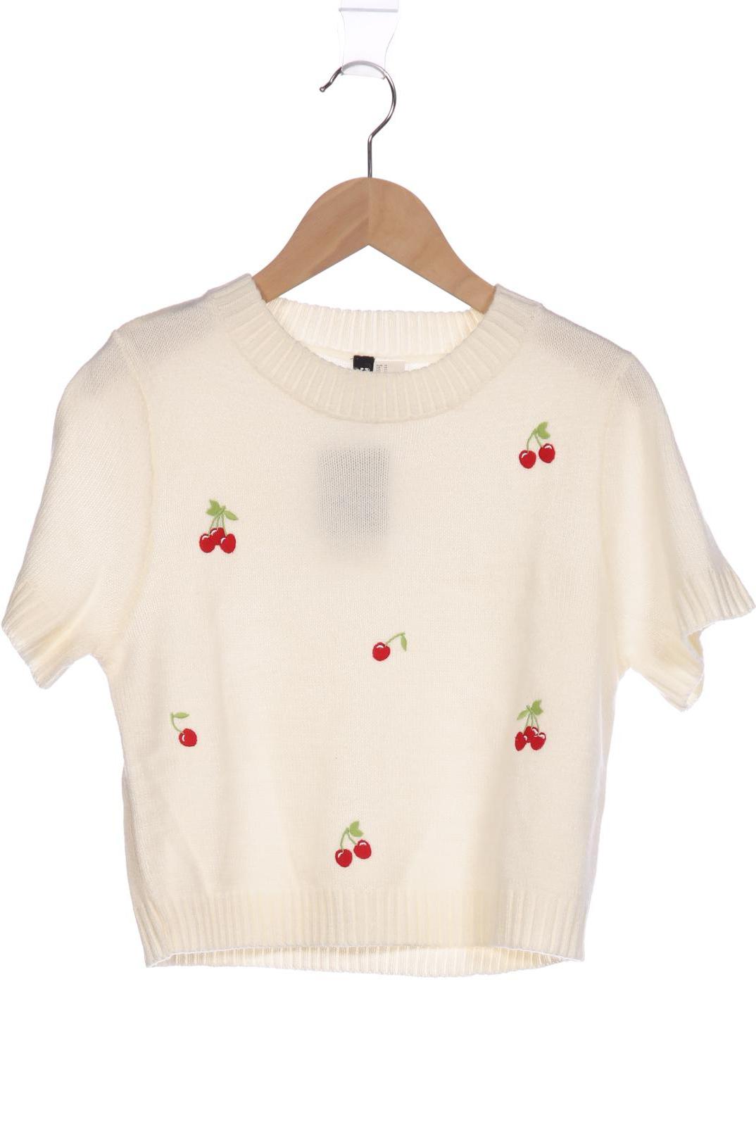 

H&M Damen T-Shirt, cremeweiß