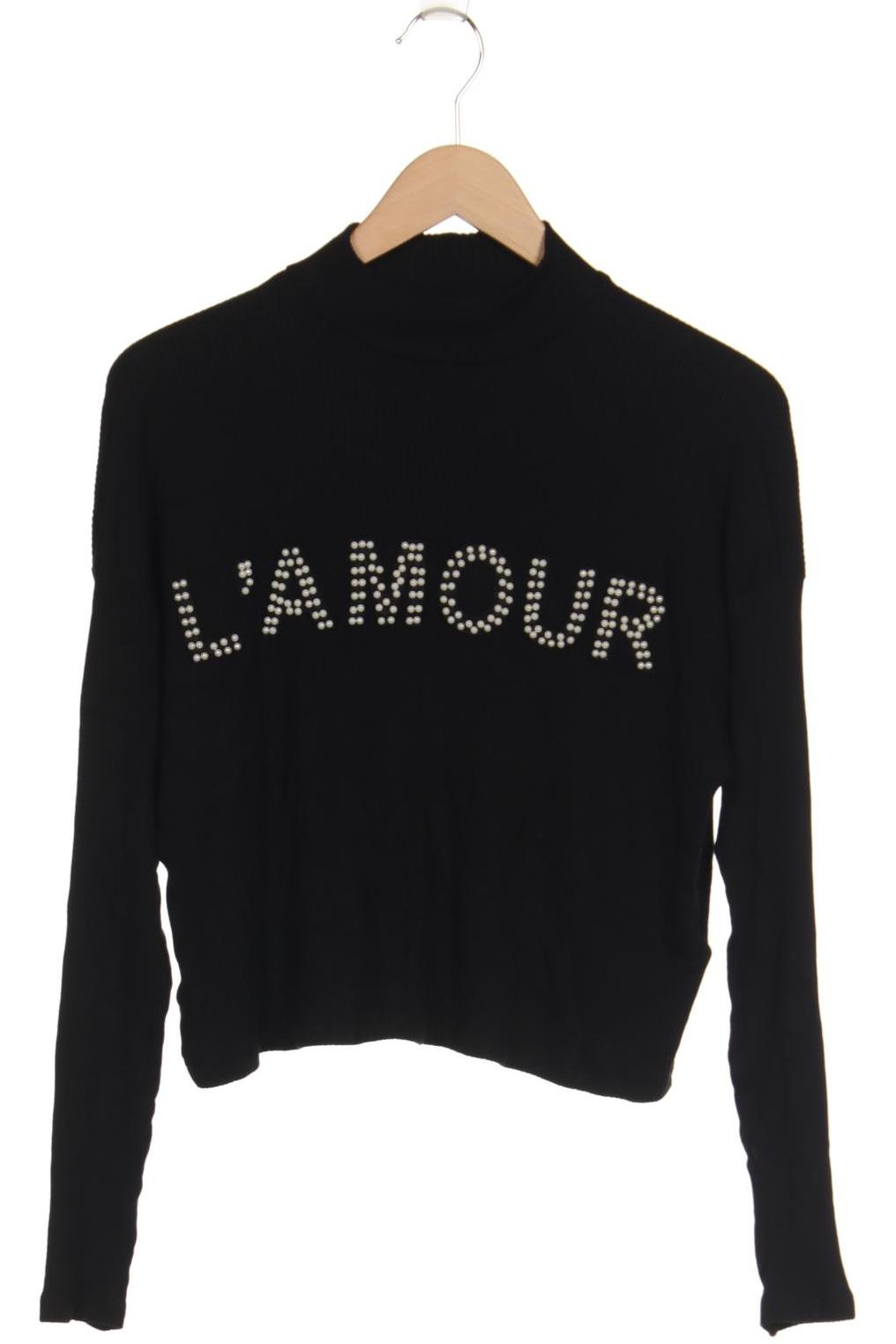 

H&M Damen Langarmshirt, schwarz, Gr. 34