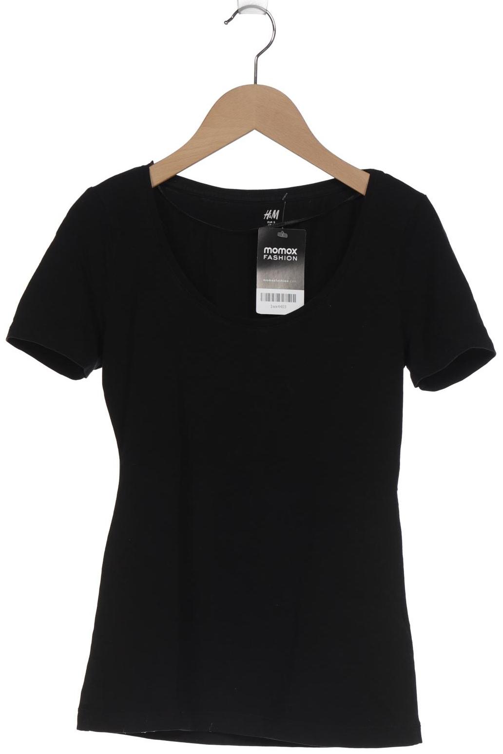 

H&M Damen T-Shirt, schwarz
