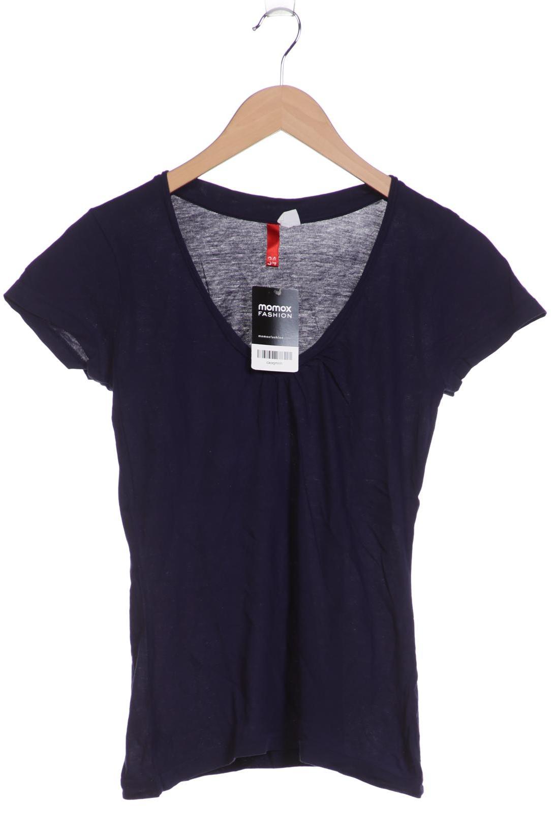 

H&M Damen T-Shirt, marineblau, Gr. 34