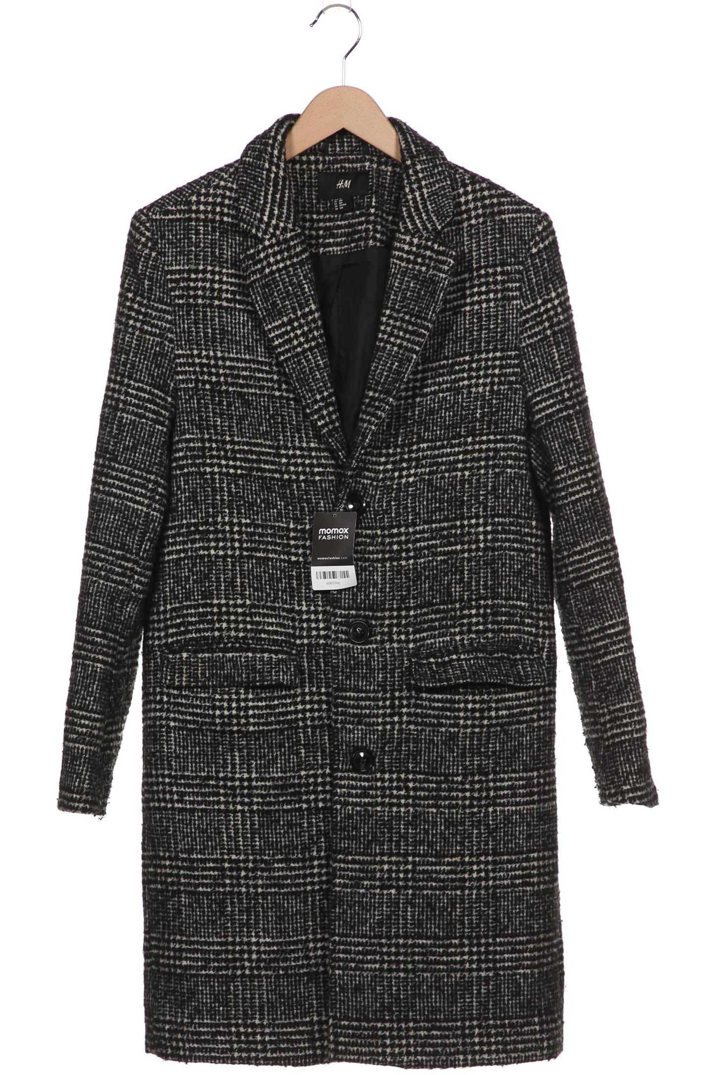 

H&M Damen Mantel, schwarz, Gr. 46