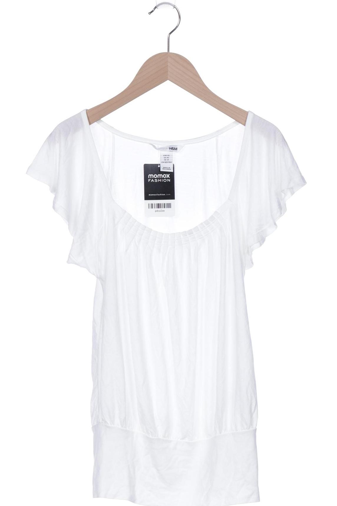 

H&M Damen T-Shirt, weiß, Gr. 34