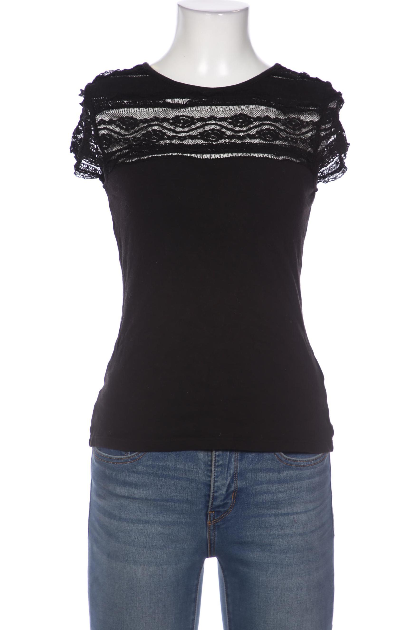 

H&M Damen T-Shirt, schwarz