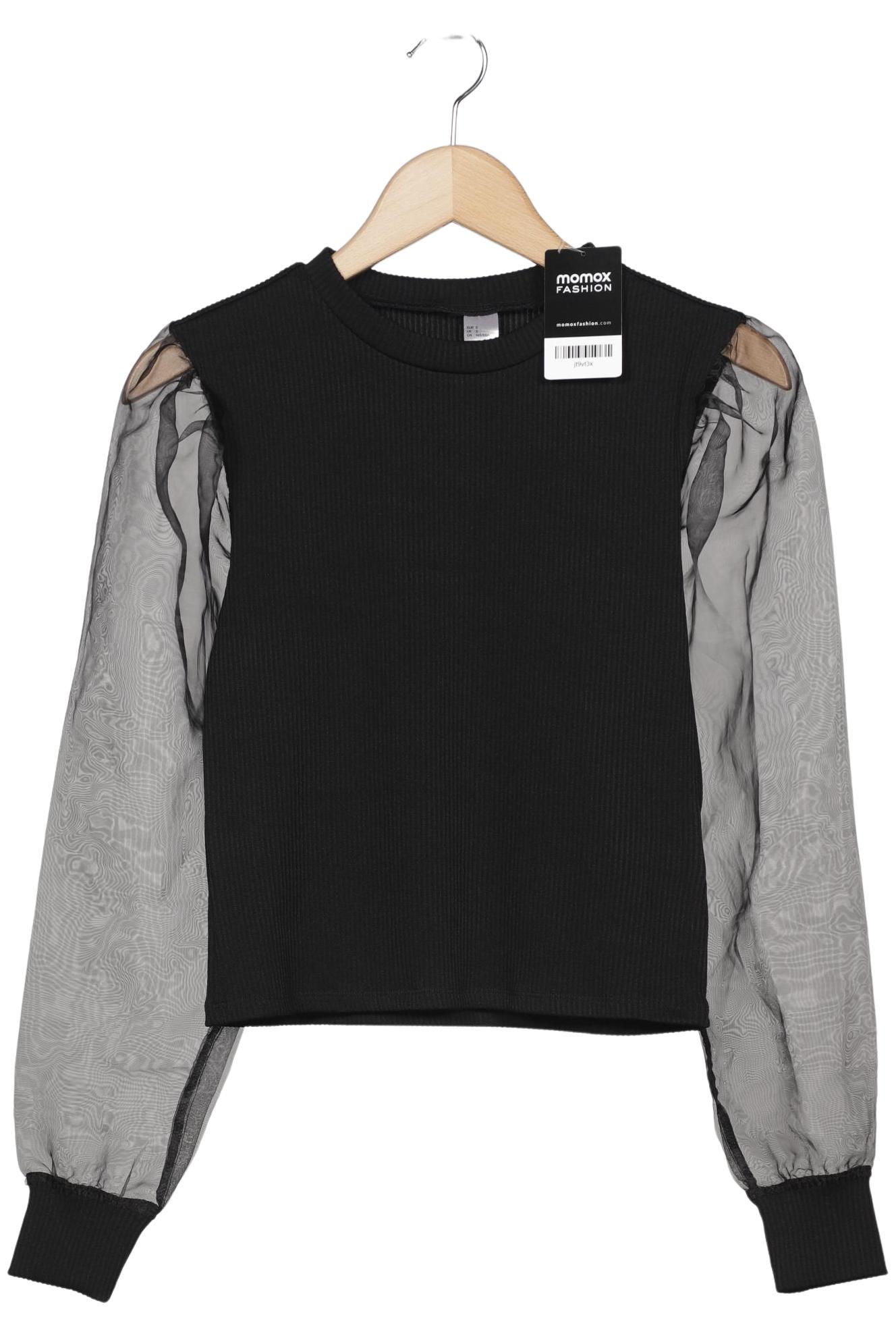 

H&M Damen Langarmshirt, schwarz, Gr. 36