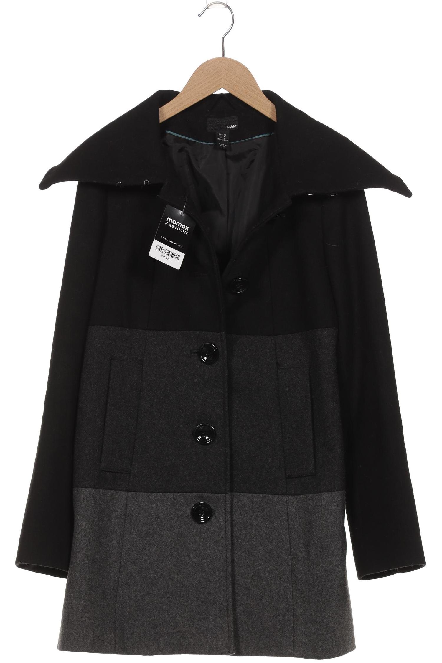 

H&M Damen Mantel, schwarz, Gr. 36